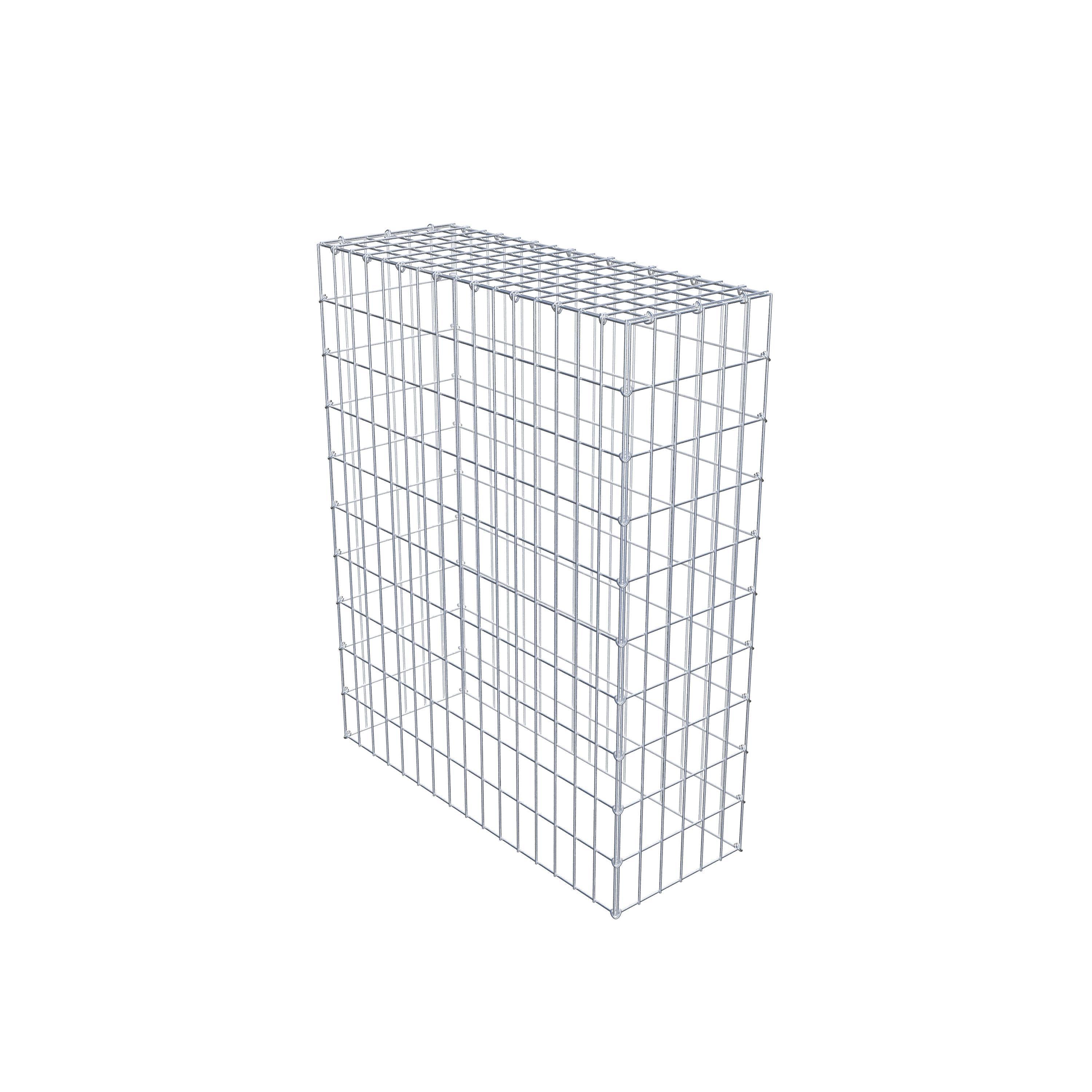 Mounted gabion type 3 100 cm x 80 cm x 30 cm (L x H x D), mesh size 5 cm x 10 cm, C-ring