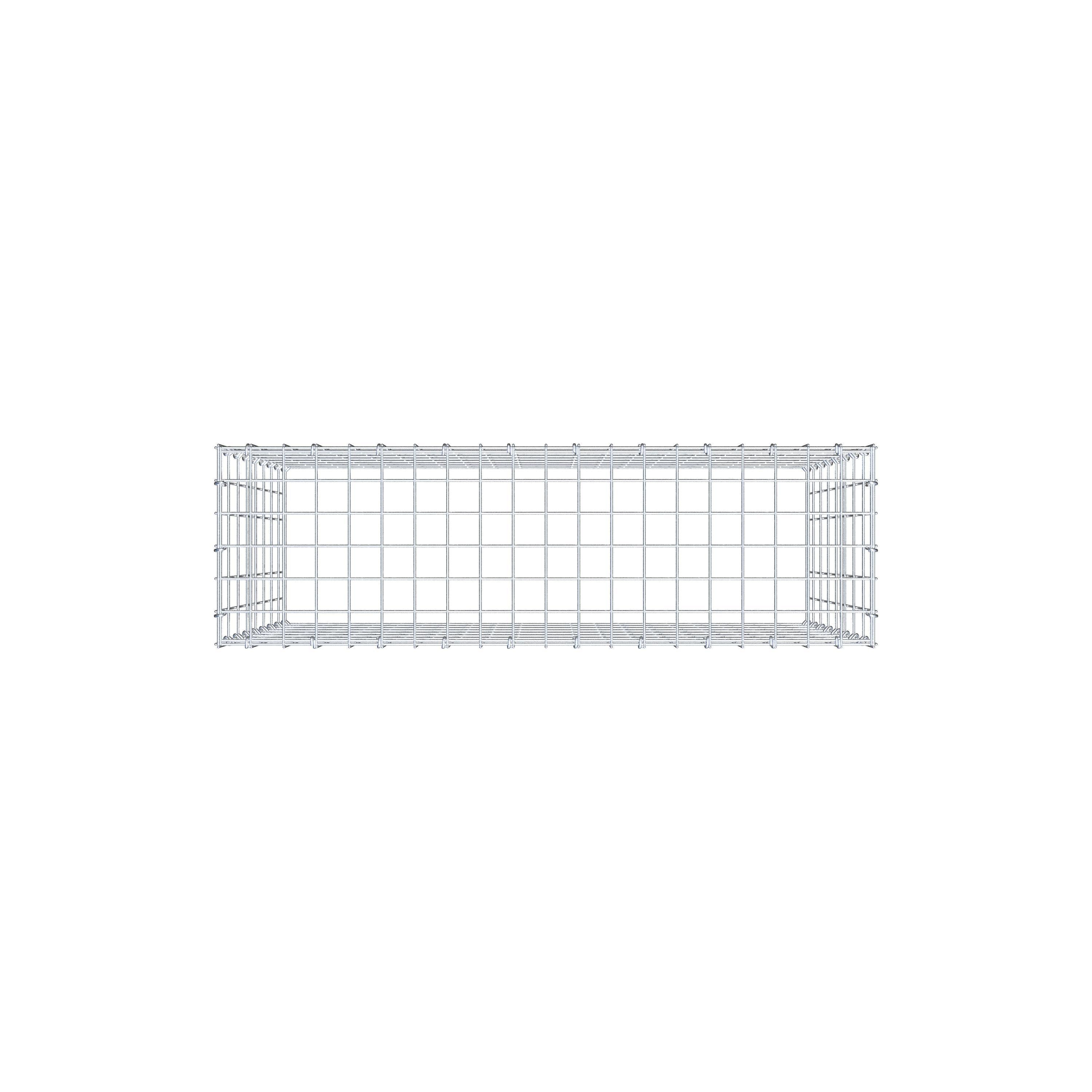 Mounted gabion type 3 100 cm x 80 cm x 30 cm (L x H x D), mesh size 5 cm x 10 cm, C-ring