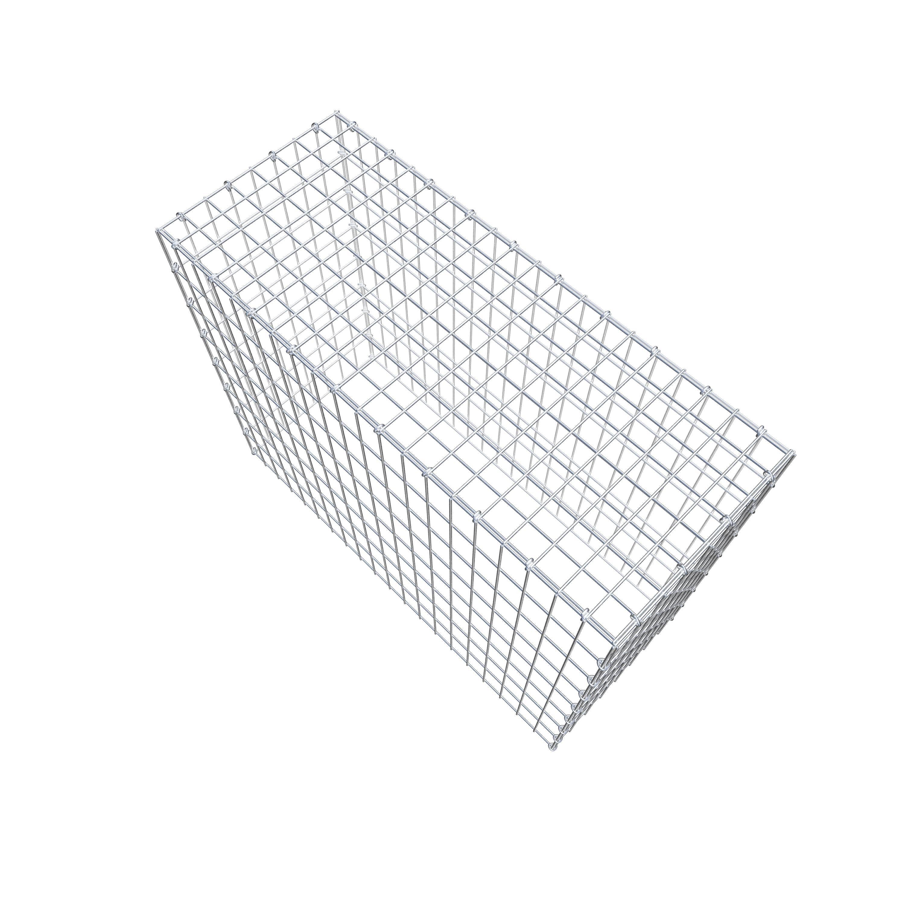 Monteret gabion type 3 100 cm x 80 cm x 40 cm (L x H x D), maskestørrelse 5 cm x 10 cm, C-ring