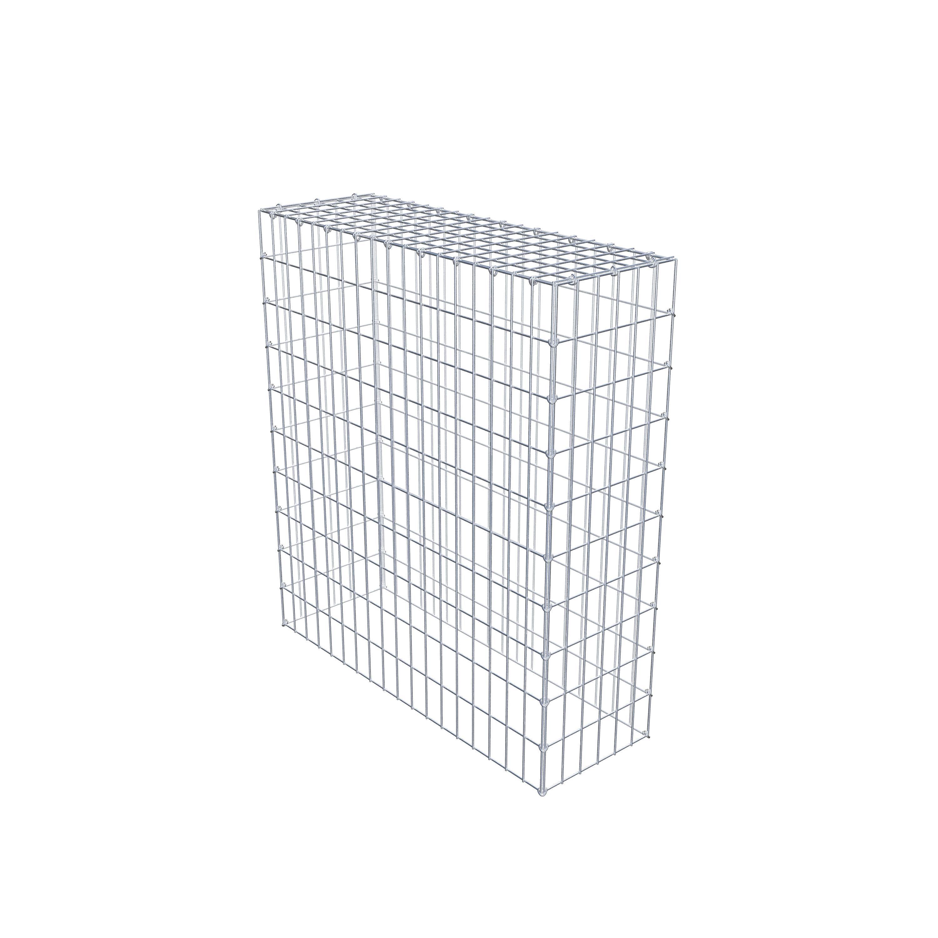 Monteret gabion type 3 100 cm x 90 cm x 30 cm (L x H x D), maskestørrelse 5 cm x 10 cm, C-ring