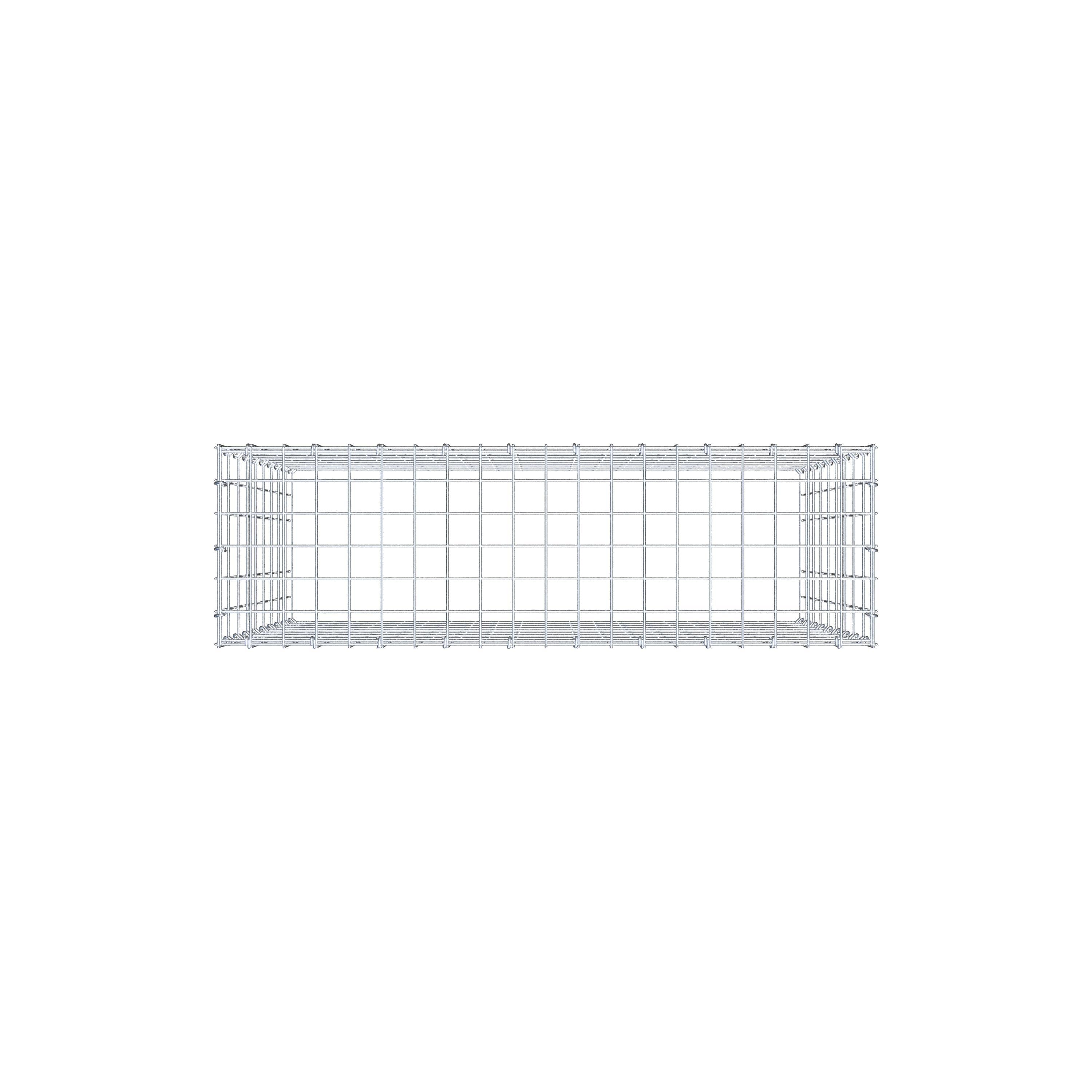 Monteret gabion type 3 100 cm x 90 cm x 30 cm (L x H x D), maskestørrelse 5 cm x 10 cm, C-ring