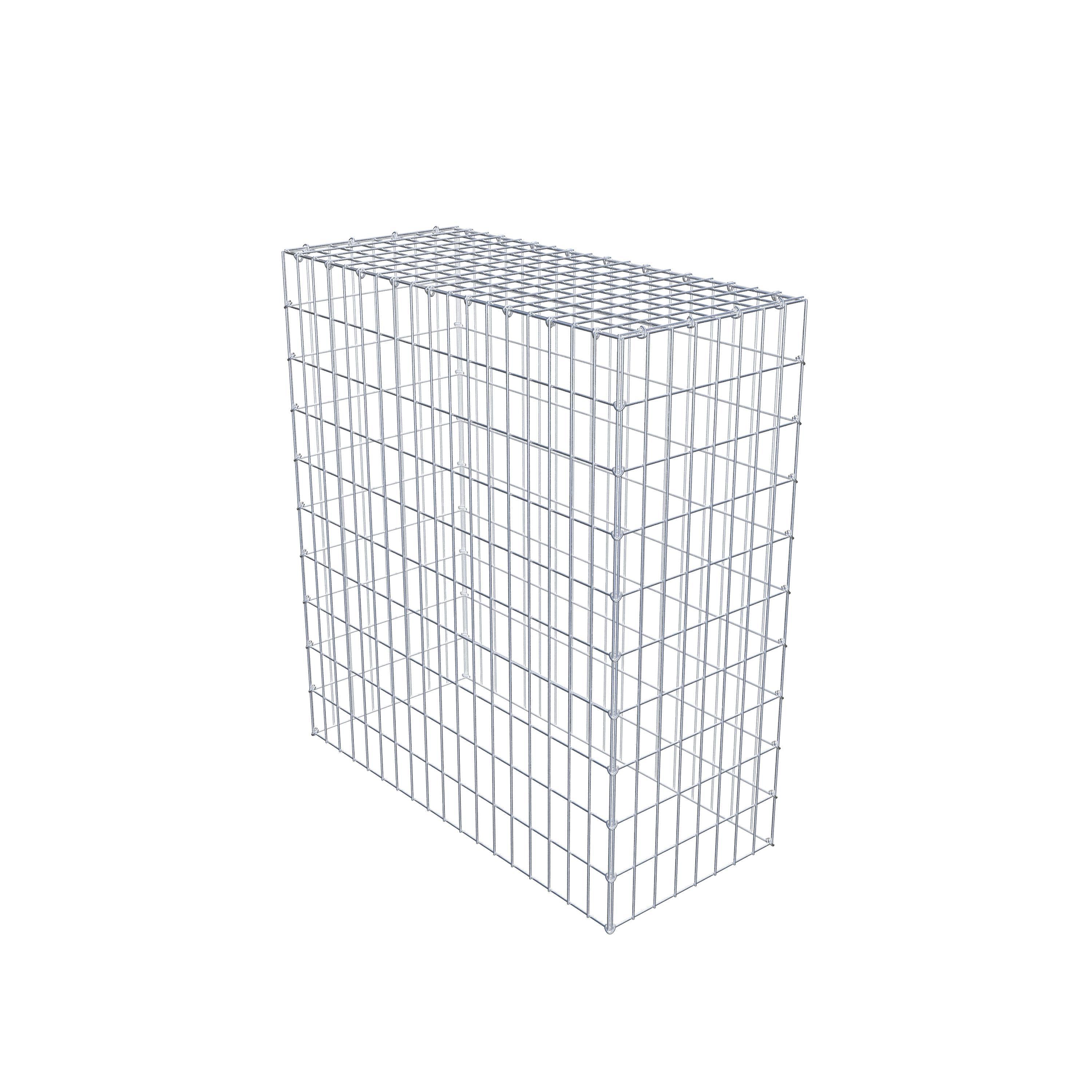 Mounted gabion type 3 100 cm x 90 cm x 40 cm (L x H x D), mesh size 5 cm x 10 cm, C-ring