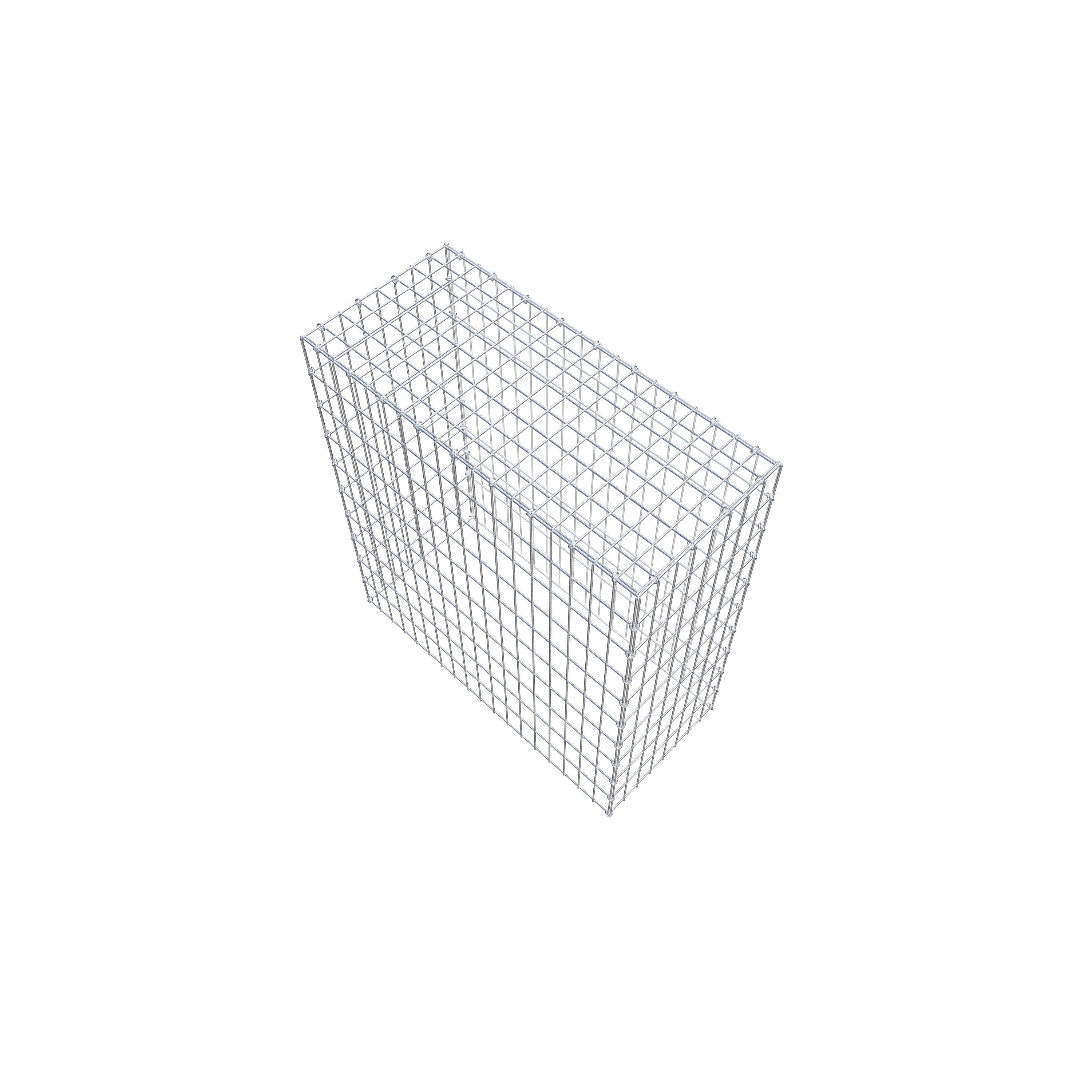 Mounted gabion type 3 100 cm x 90 cm x 40 cm (L x H x D), mesh size 5 cm x 10 cm, C-ring