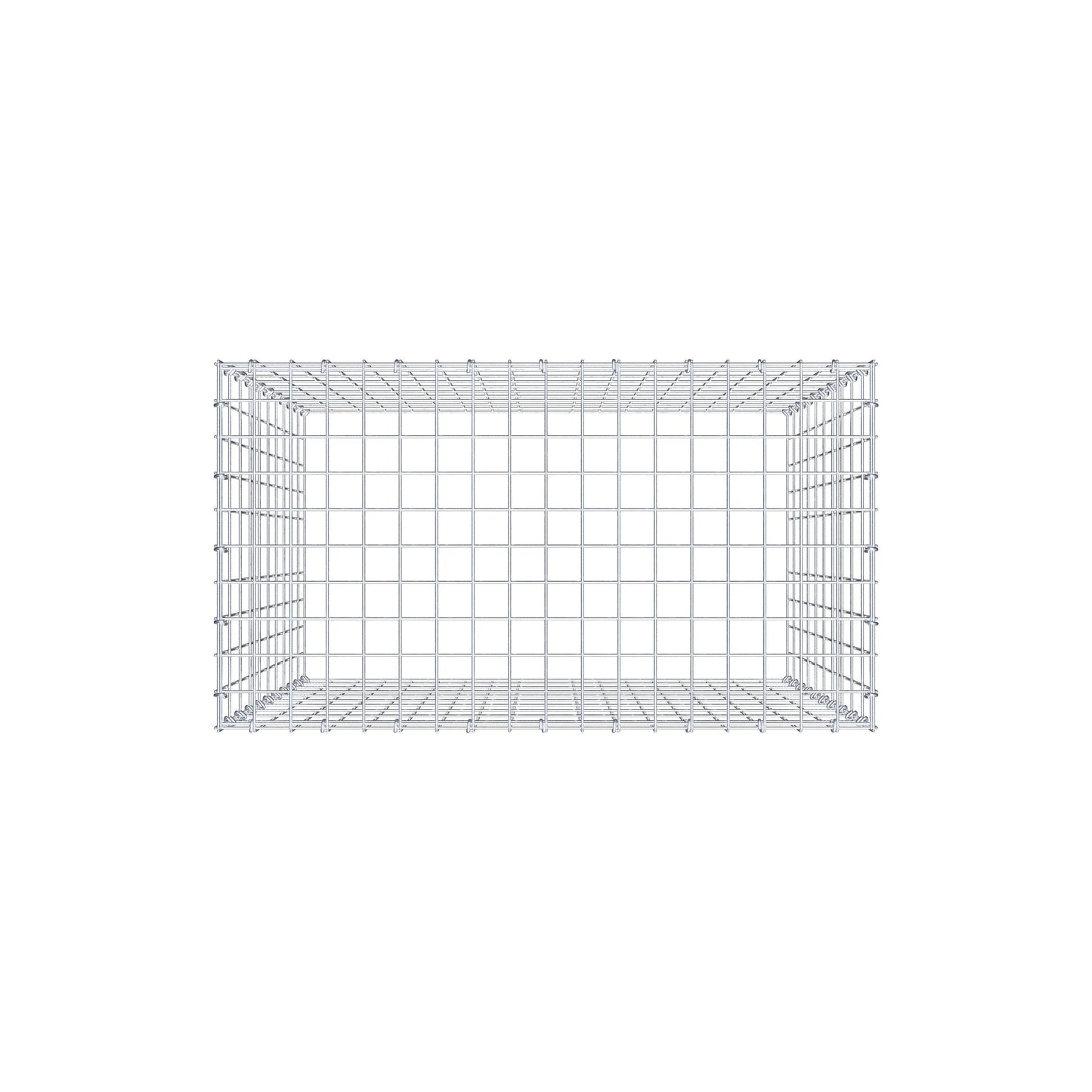 Mounted gabion type 3 100 cm x 90 cm x 50 cm (L x H x D), mesh size 5 cm x 10 cm, C-ring