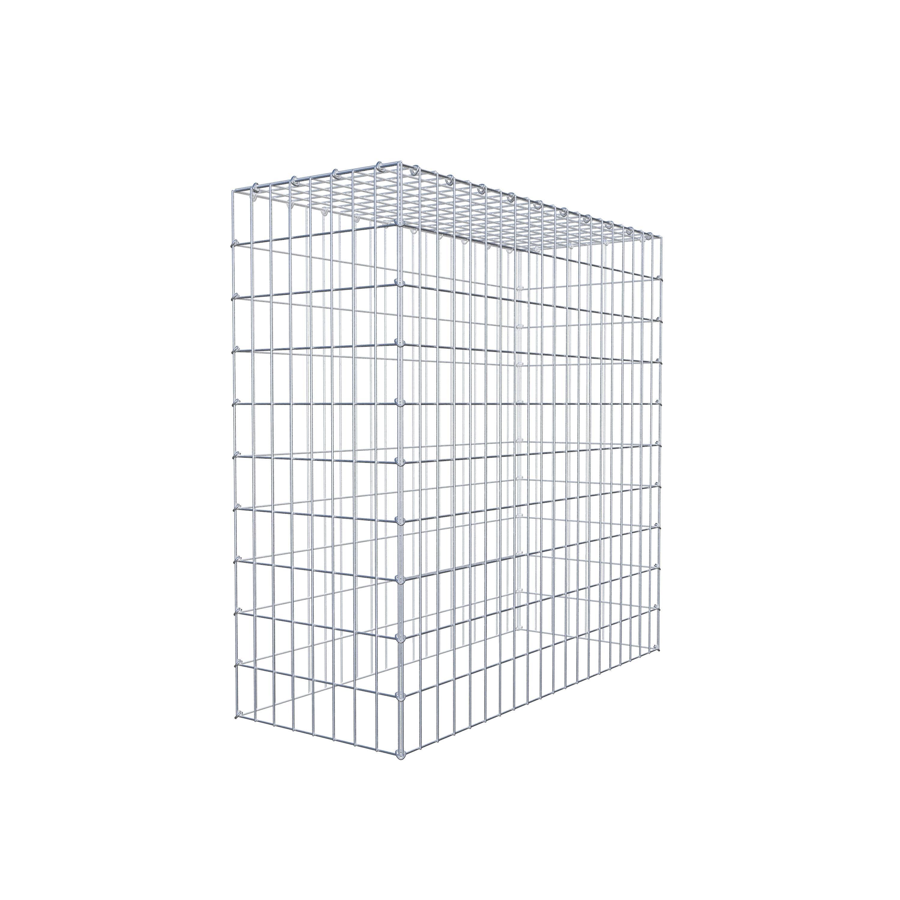 Mounted gabion type 3 100 cm x 100 cm x 40 cm (L x H x D), mesh size 5 cm x 10 cm, C-ring