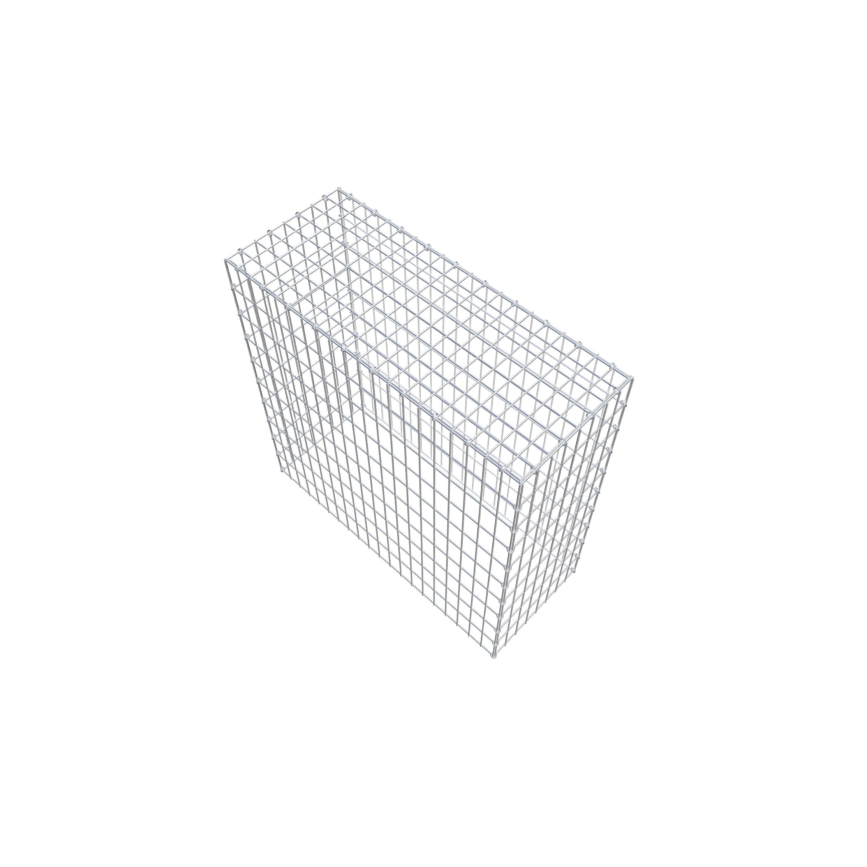 Mounted gabion type 3 100 cm x 100 cm x 40 cm (L x H x D), mesh size 5 cm x 10 cm, C-ring