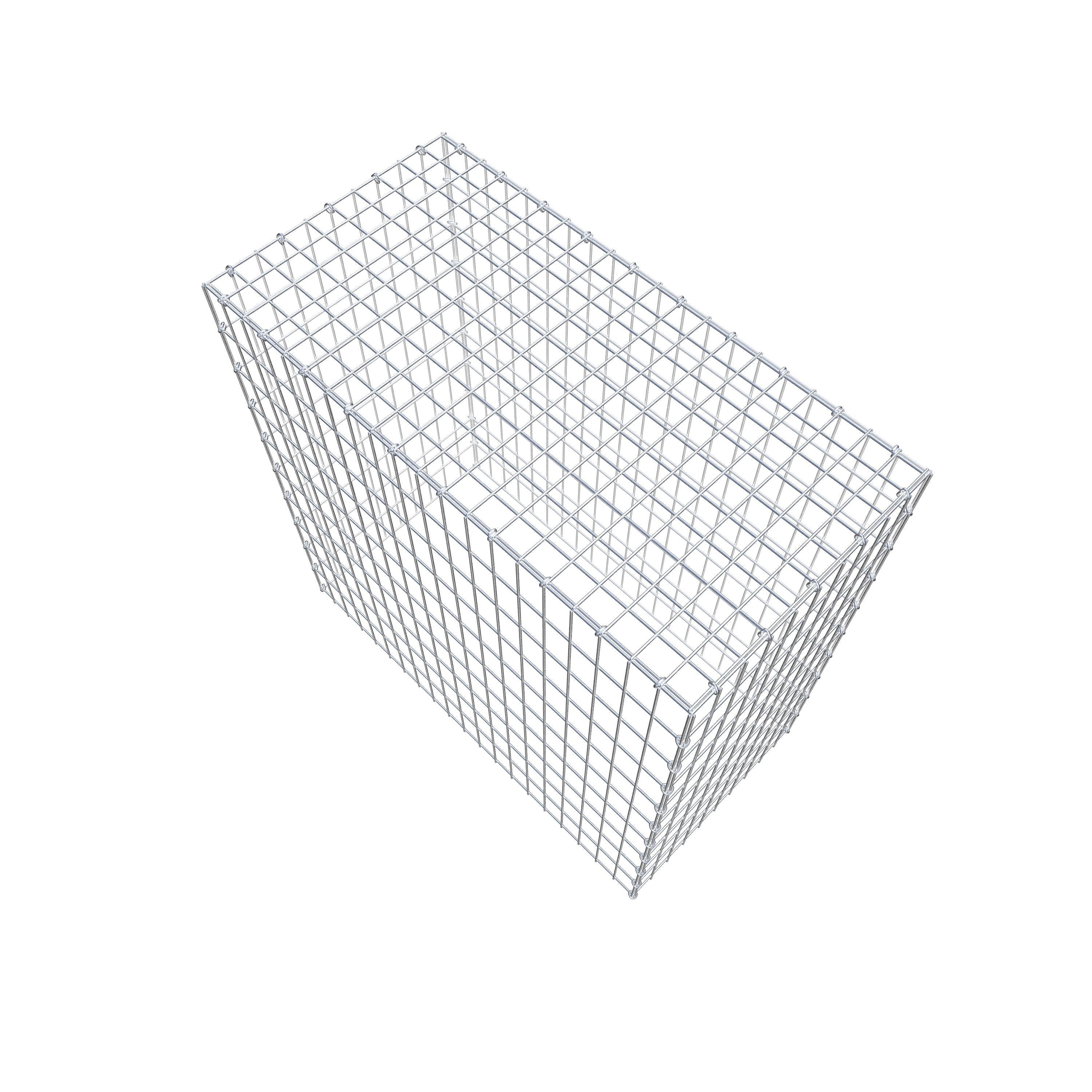 Mounted gabion type 3 100 cm x 100 cm x 50 cm (L x H x D), mesh size 5 cm x 10 cm, C-ring