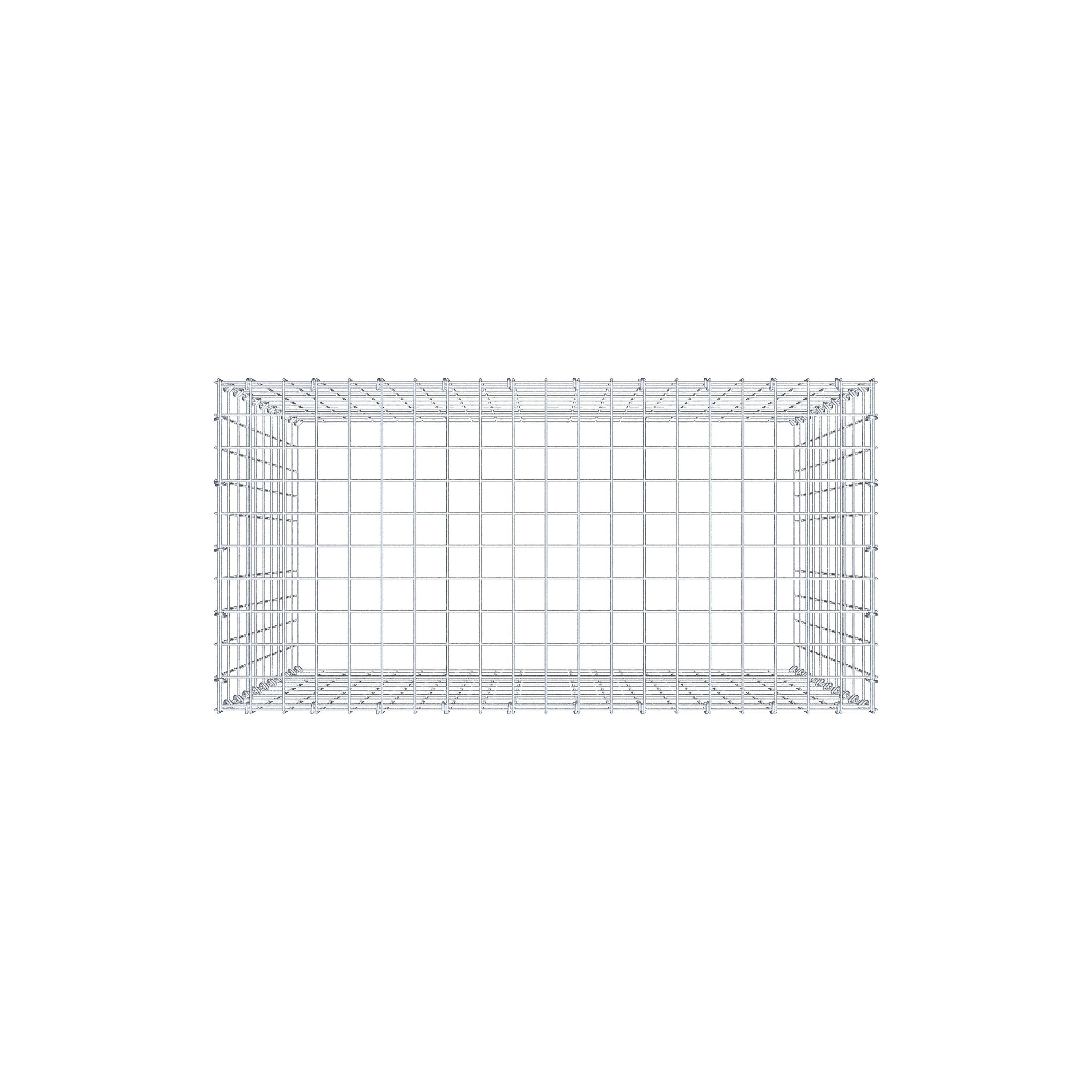 Anbaugabione Typ 3 100 cm x 100 cm x 50 cm (L x H x T), Maschenweite 5 cm x 10 cm, C-Ring