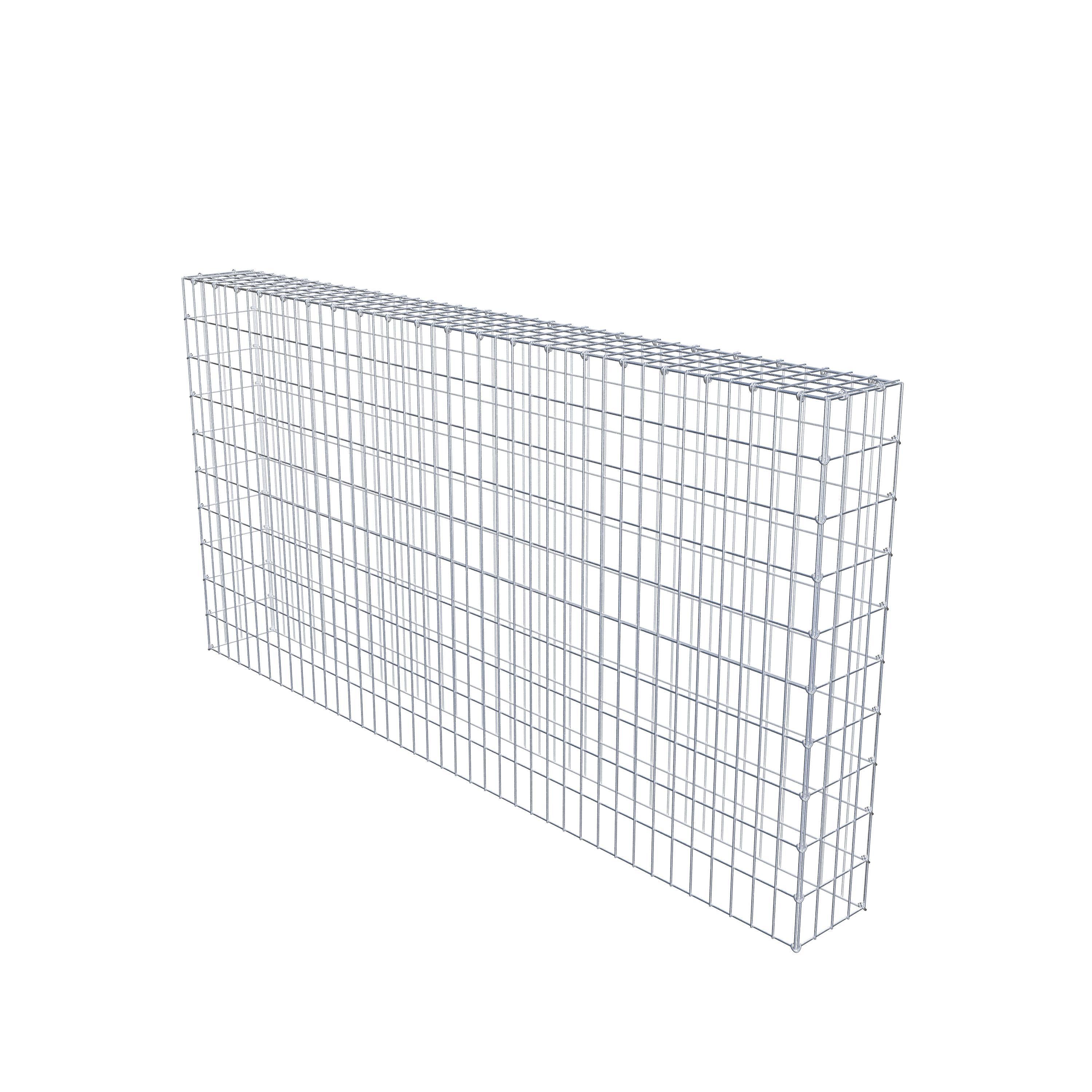 Monteret gabion type 3 200 cm x 100 cm x 20 cm (L x H x D), maskestørrelse 5 cm x 10 cm, C-ring