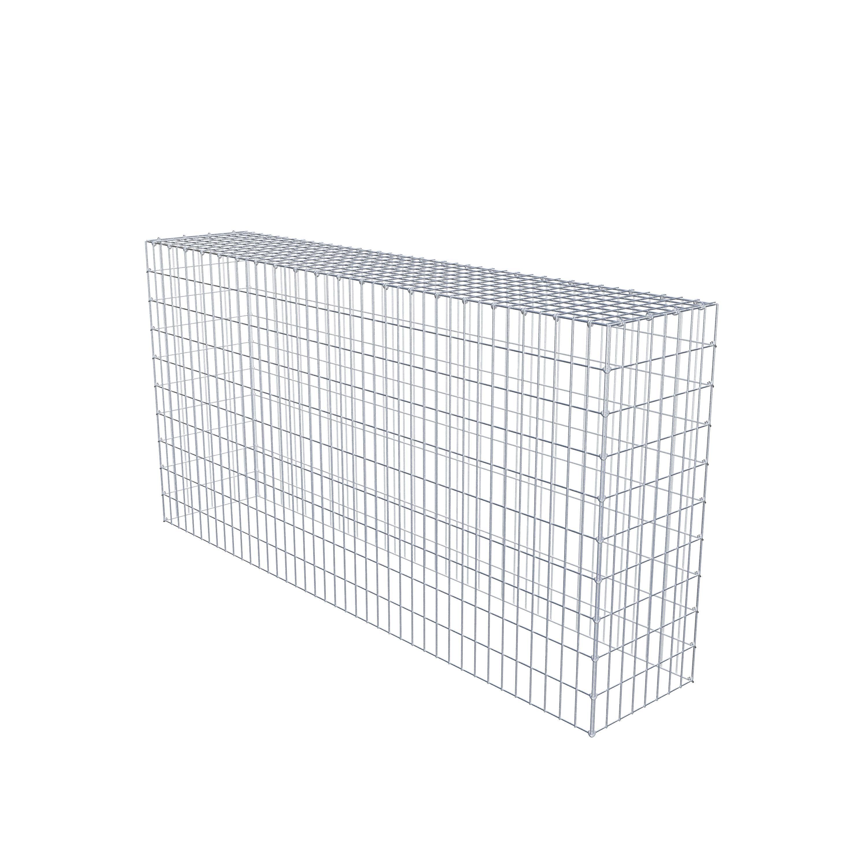 Mounted gabion type 3 200 cm x 100 cm x 40 cm (L x H x D), mesh size 5 cm x 10 cm, C-ring