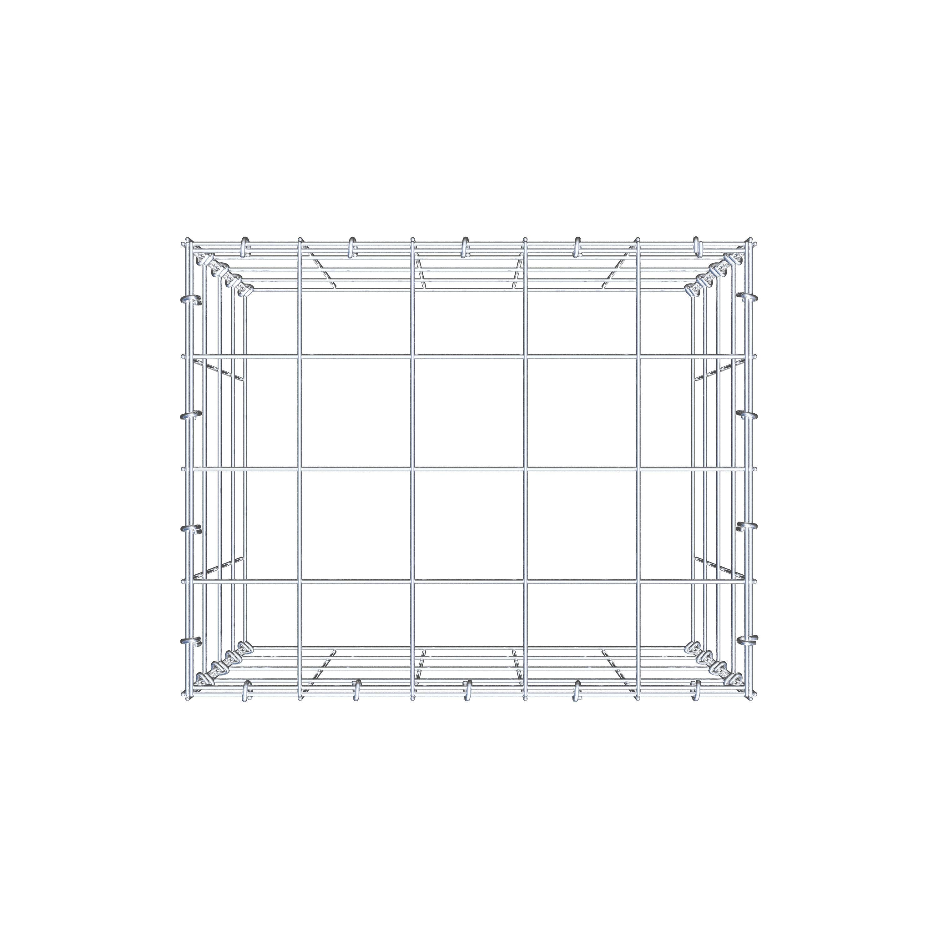 Anbaugabione Typ 3 50 cm x 40 cm x 40 cm (L x H x T), Maschenweite 10 cm x 10 cm, C-Ring