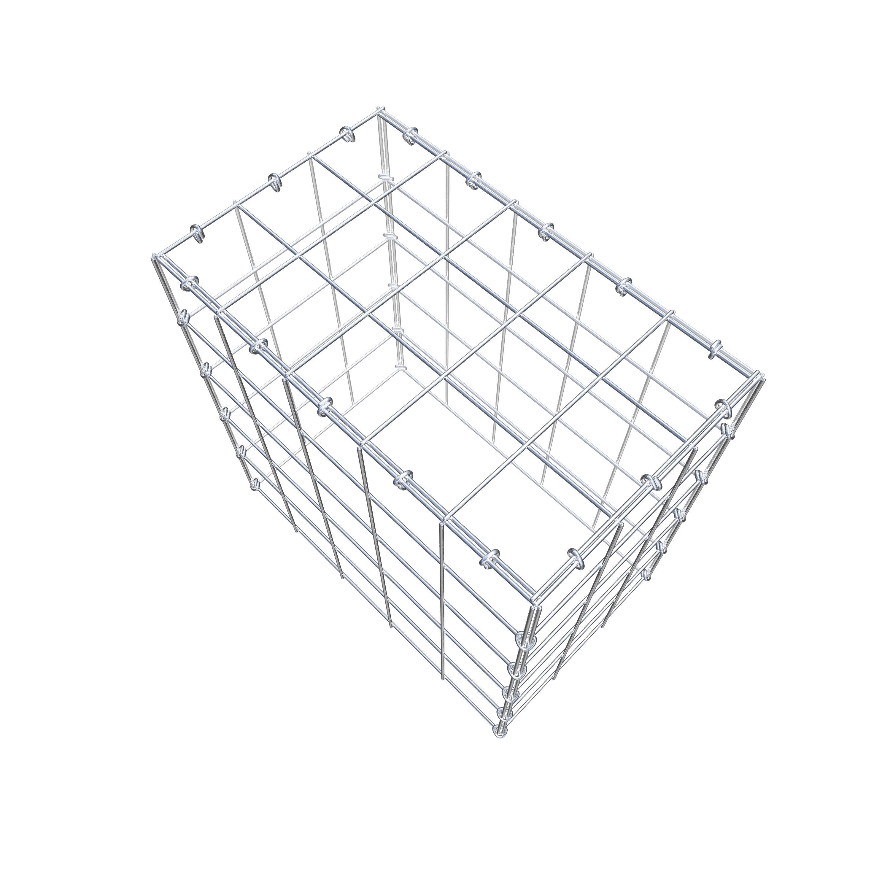 Monteret gabion type 3 50 cm x 50 cm x 30 cm (L x H x D), maskestørrelse 10 cm x 10 cm, C-ring