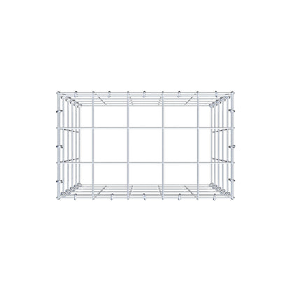 Monteret gabion type 3 50 cm x 50 cm x 30 cm (L x H x D), maskestørrelse 10 cm x 10 cm, C-ring