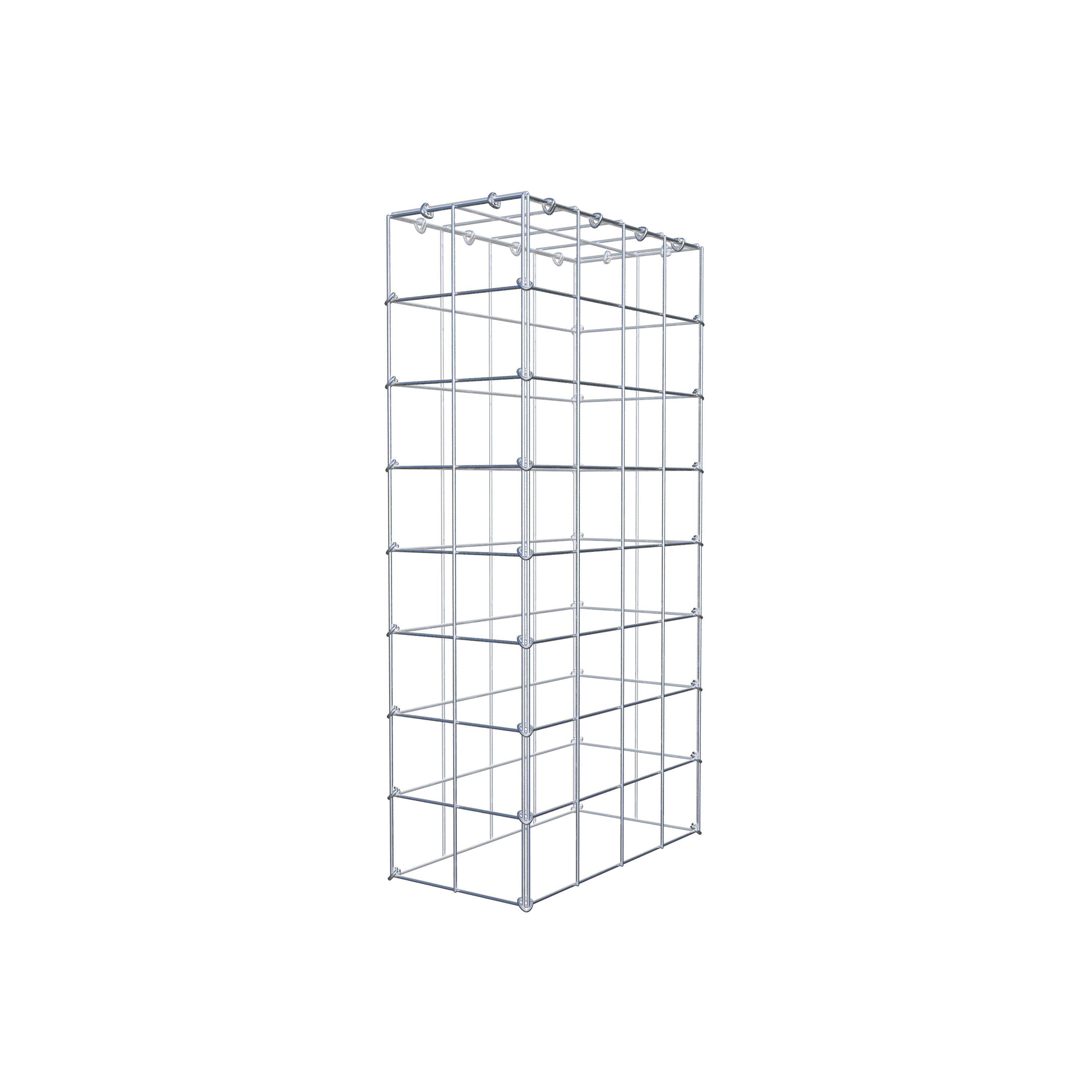 Monteret gabion type 3 80 cm x 40 cm x 20 cm (L x H x D), maskestørrelse 10 cm x 10 cm, C-ring