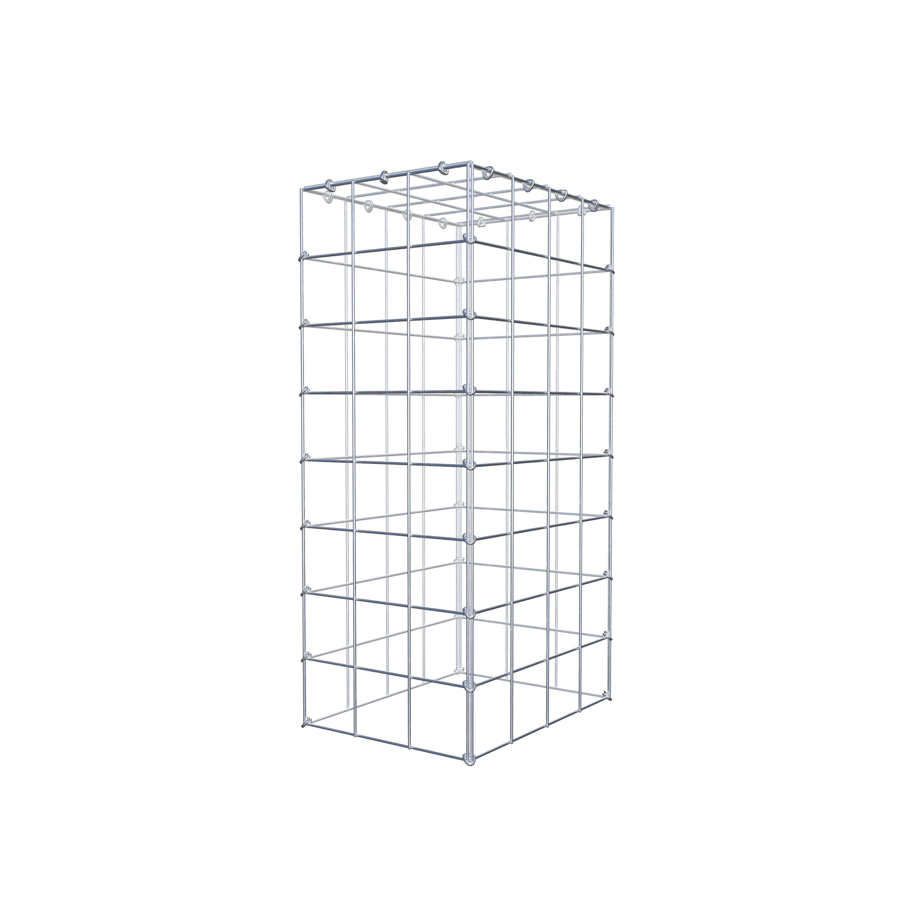 Mounted gabion type 3 80 cm x 40 cm x 30 cm (L x H x D), mesh size 10 cm x 10 cm, C-ring