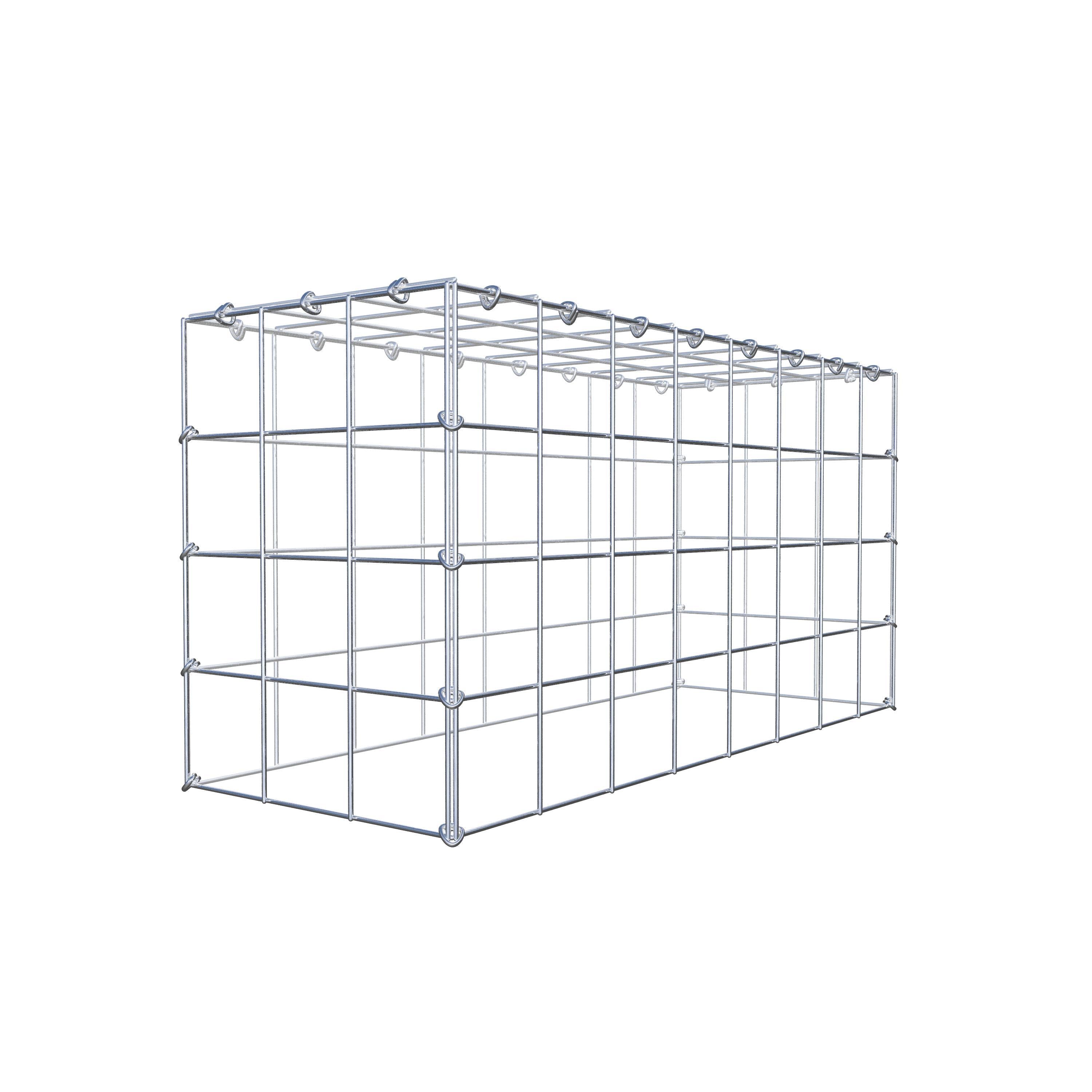 Monteret gabion type 3 80 cm x 40 cm x 30 cm (L x H x D), maskestørrelse 10 cm x 10 cm, C-ring