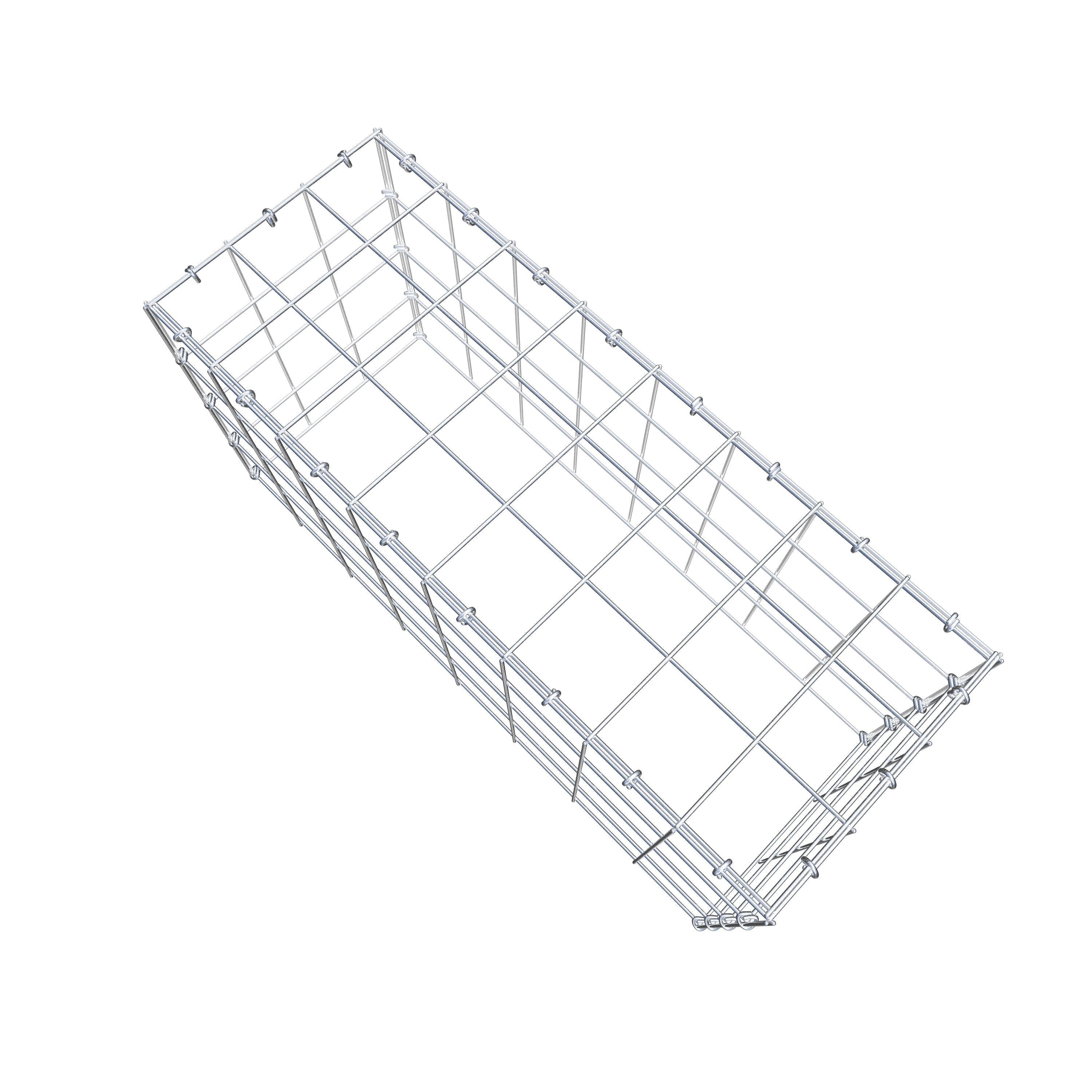 Mounted gabion type 3 80 cm x 40 cm x 30 cm (L x H x D), mesh size 10 cm x 10 cm, C-ring