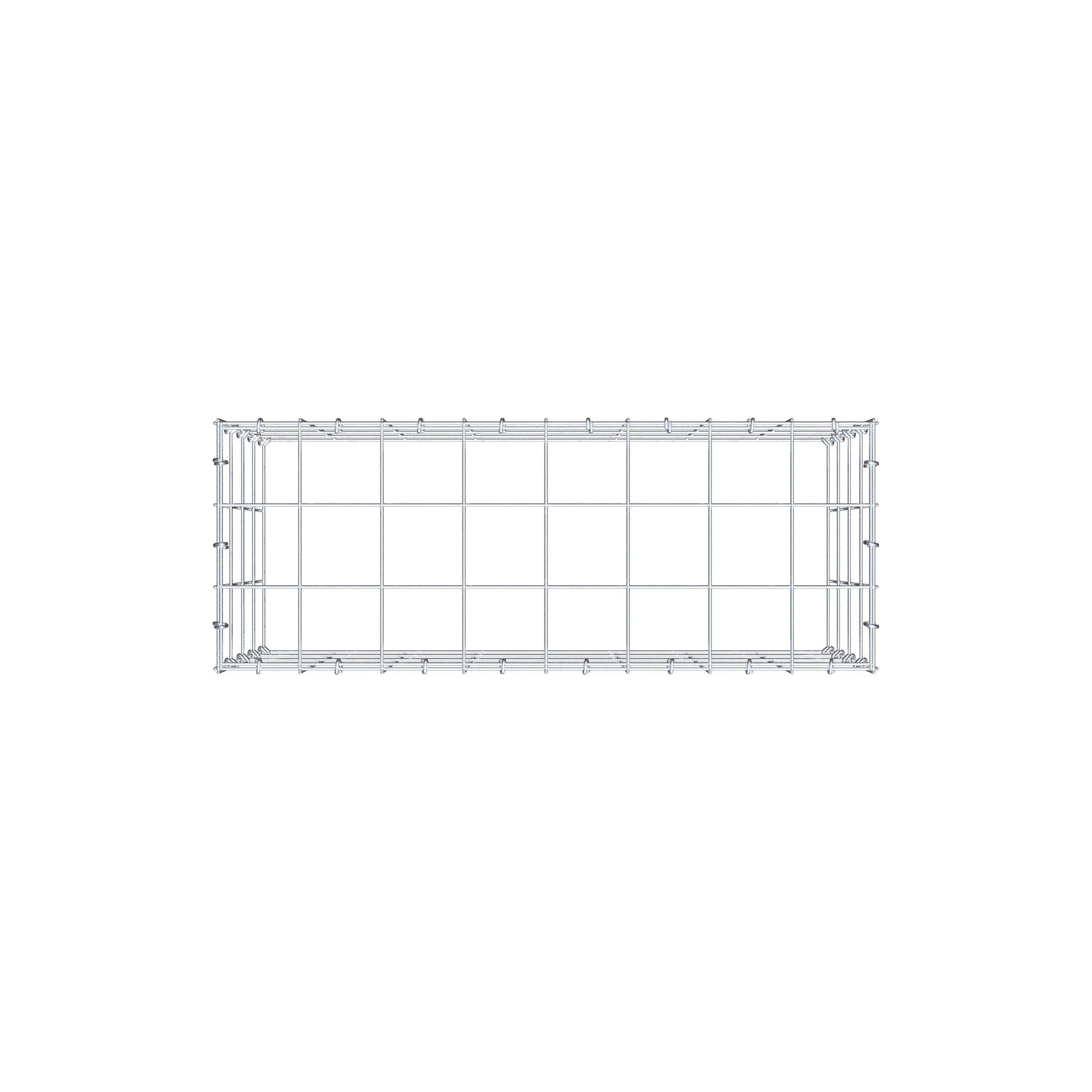 Anbaugabione Typ 3 80 cm x 40 cm x 30 cm (L x H x T), Maschenweite 10 cm x 10 cm, C-Ring