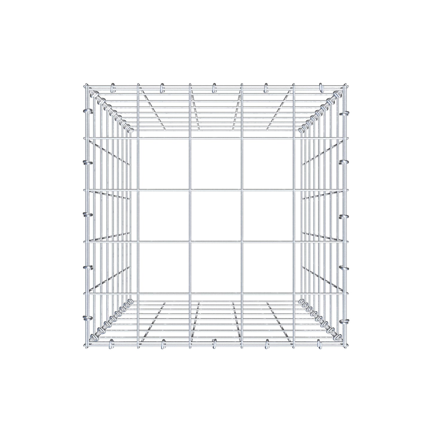 Anbaugabione Typ 3 80 cm x 50 cm x 50 cm (L x H x T), Maschenweite 10 cm x 10 cm, C-Ring