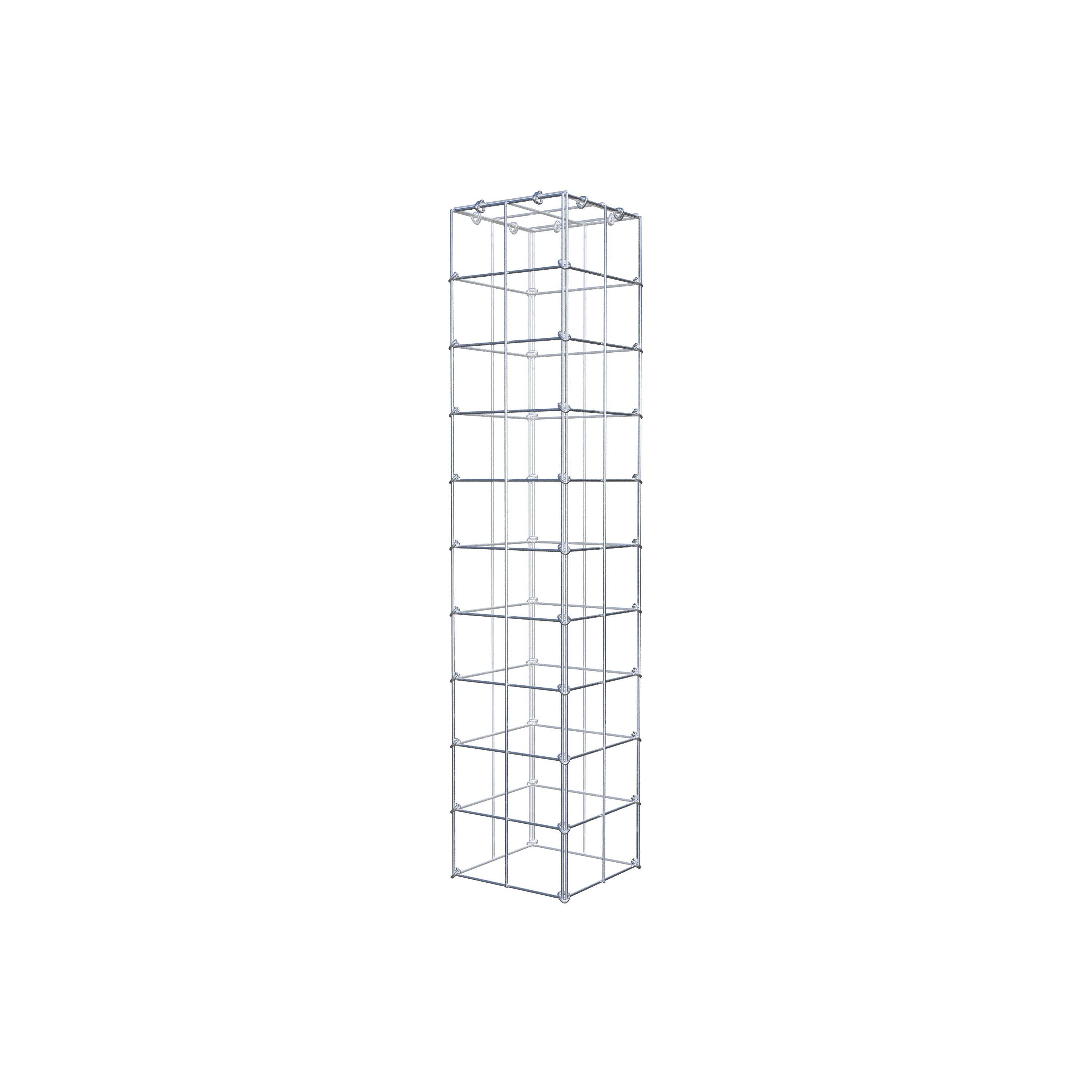 Mounted gabion type 3 100 cm x 20 cm x 20 cm (L x H x D), mesh size 10 cm x 10 cm, C-ring