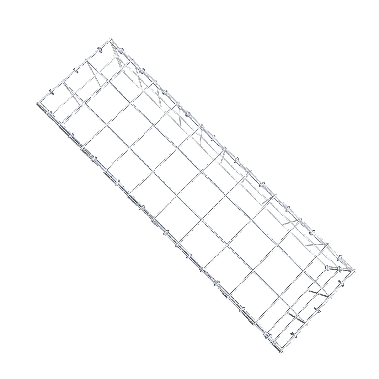 Typ 3 påbyggnadsgabion 100 cm x 20 cm x 30 cm (L x H x D), maskstorlek 10 cm x 10 cm, C-ring