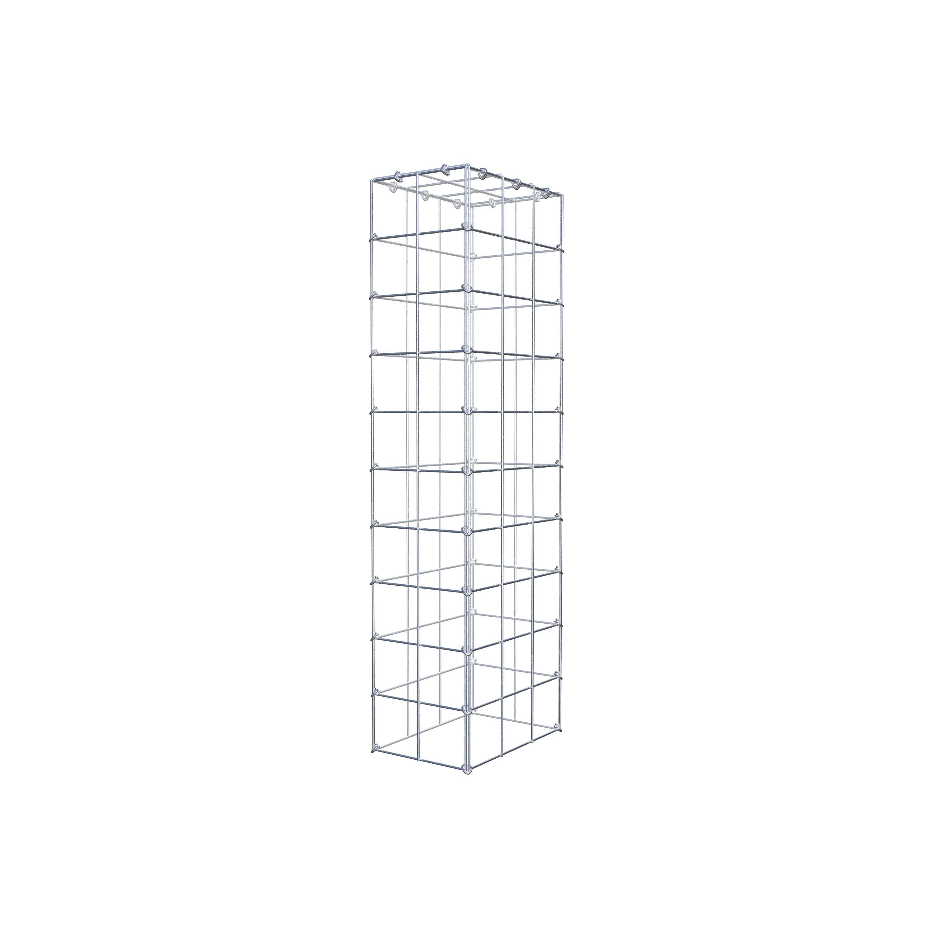 Mounted gabion type 3 100 cm x 30 cm x 20 cm (L x H x D), mesh size 10 cm x 10 cm, C-ring