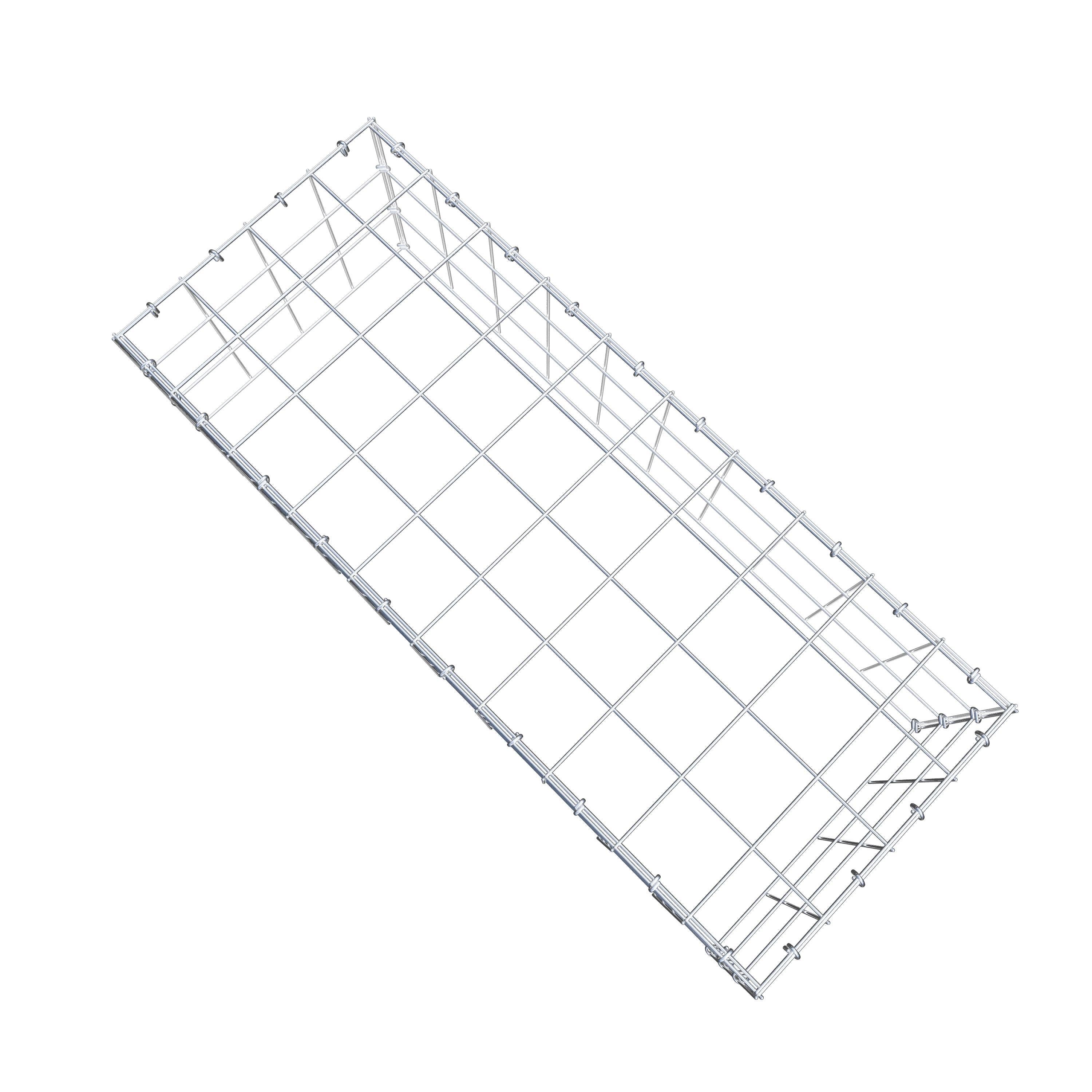 Monteret gabion type 3 100 cm x 30 cm x 40 cm (L x H x D), maskestørrelse 10 cm x 10 cm, C-ring