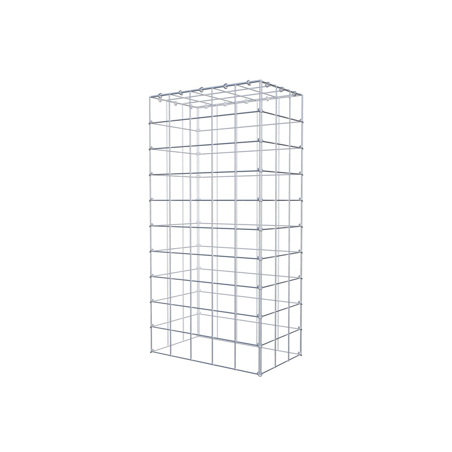 Mounted gabion type 3 100 cm x 30 cm x 50 cm (L x H x D), mesh size 10 cm x 10 cm, C-ring