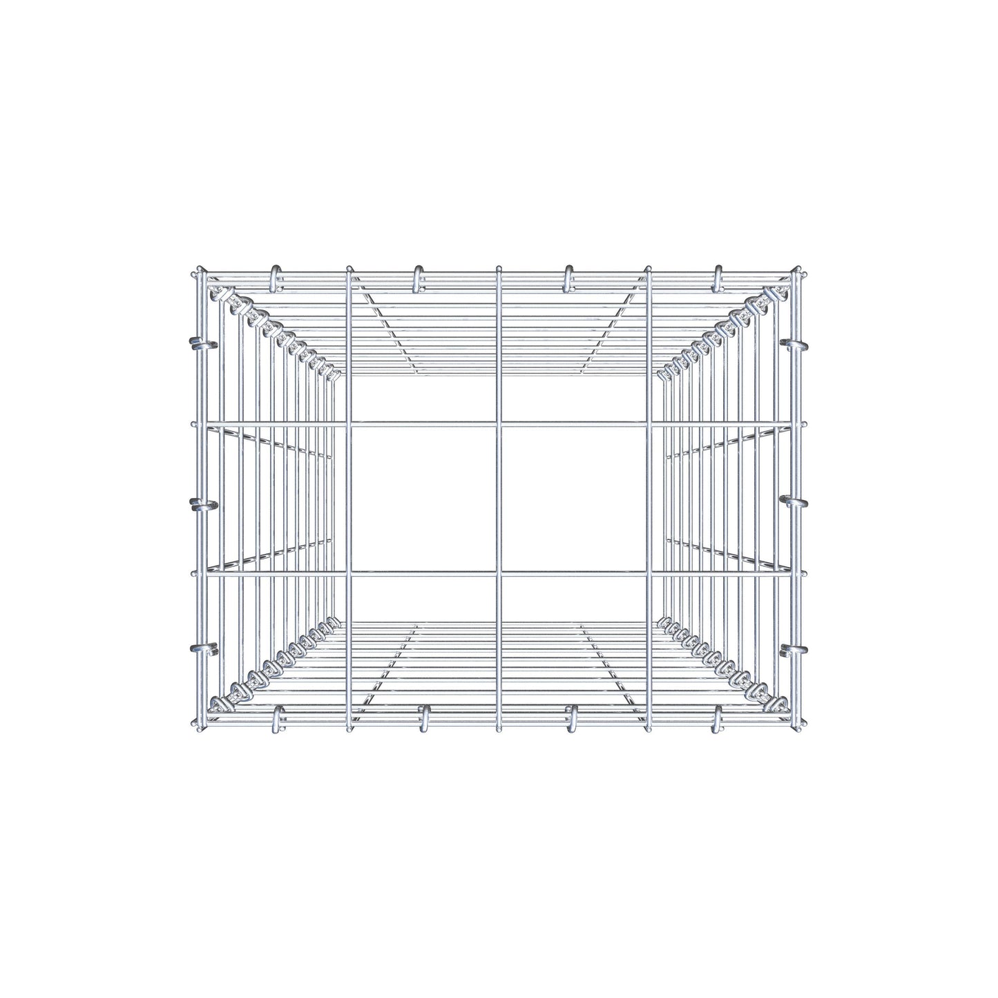 Type 3 oplegkorf 100 cm x 40 cm x 30 cm (L x H x D), maaswijdte 10 cm x 10 cm, C-ring
