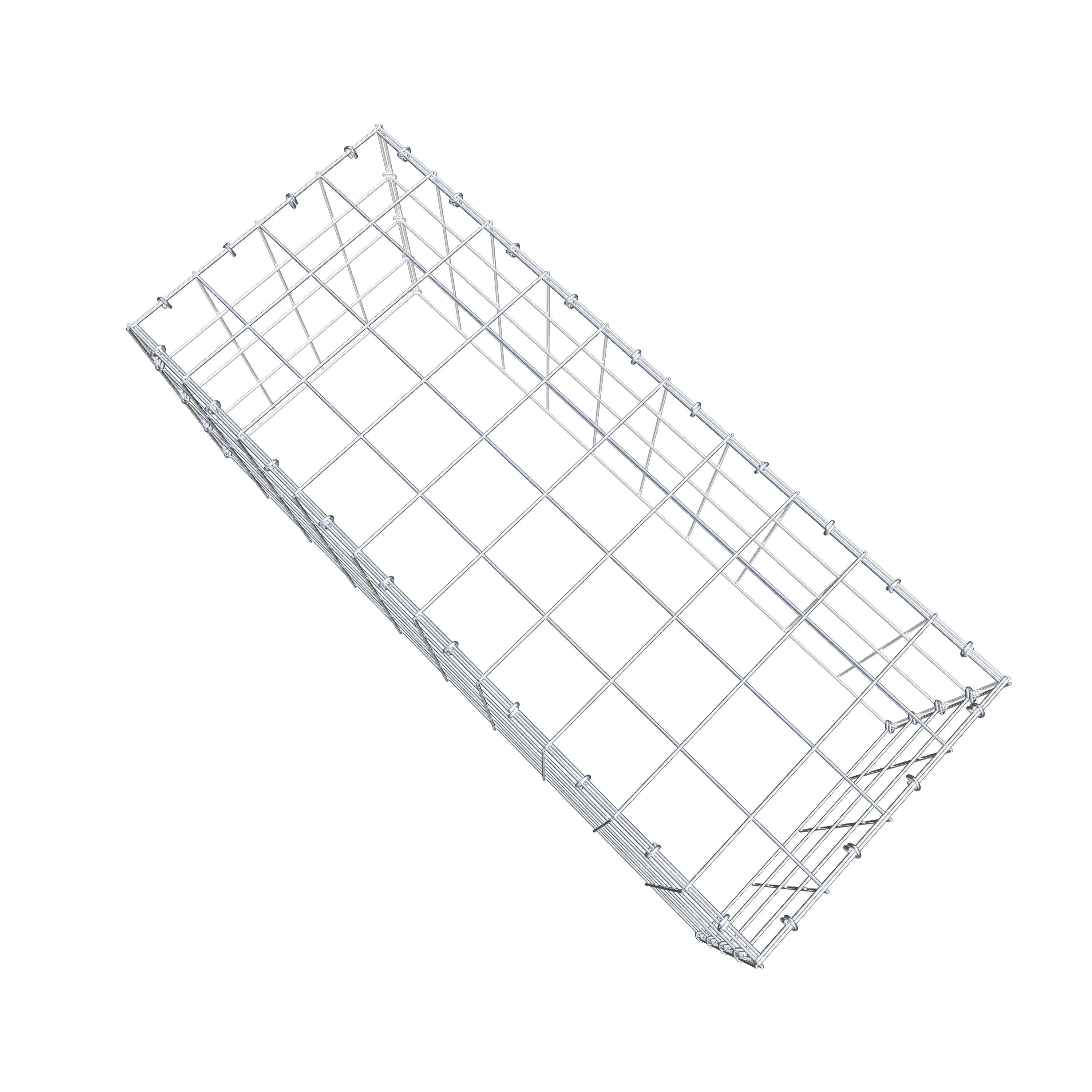 Mounted gabion type 3 100 cm x 40 cm x 40 cm (L x H x D), mesh size 10 cm x 10 cm, C-ring