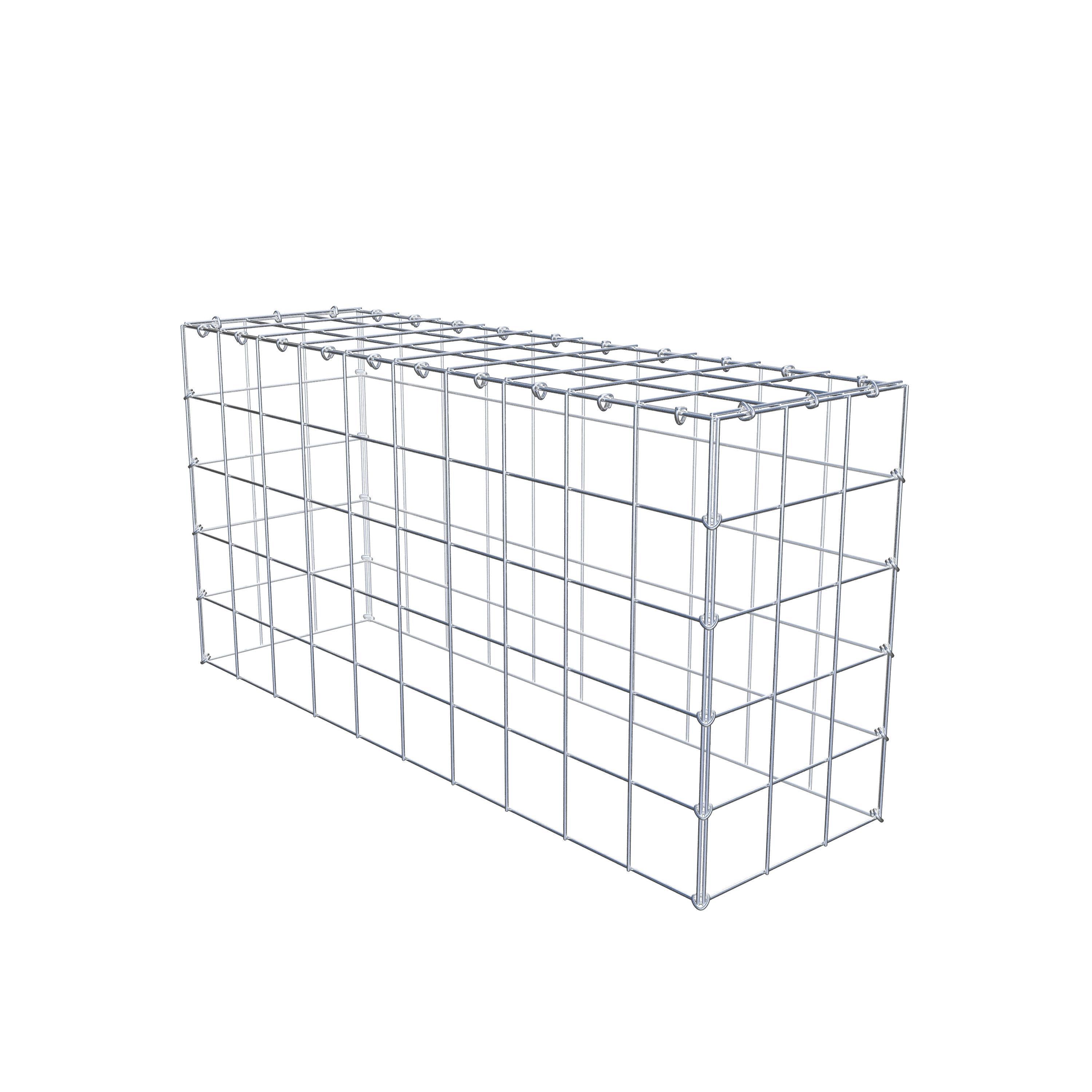 Mounted gabion type 3 100 cm x 50 cm x 30 cm (L x H x D), mesh size 10 cm x 10 cm, C-ring