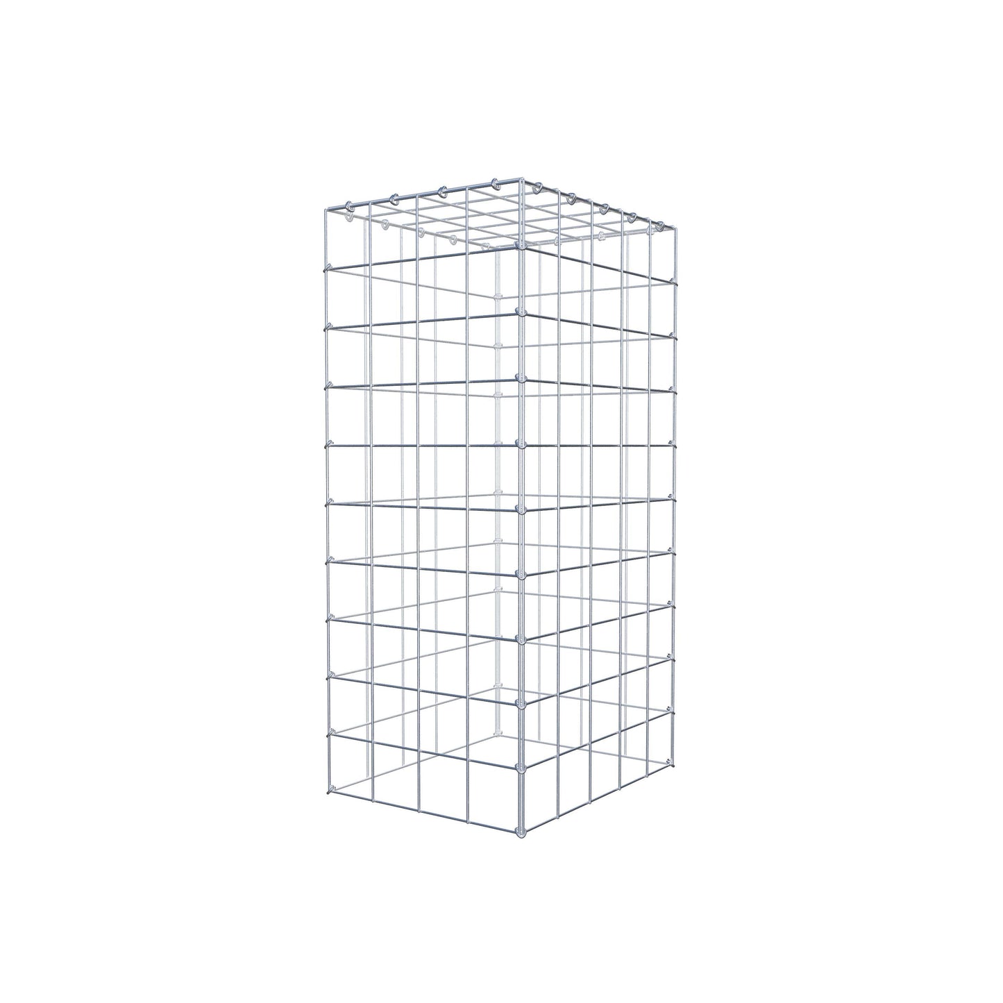 Mounted gabion type 3 100 cm x 50 cm x 40 cm (L x H x D), mesh size 10 cm x 10 cm, C-ring