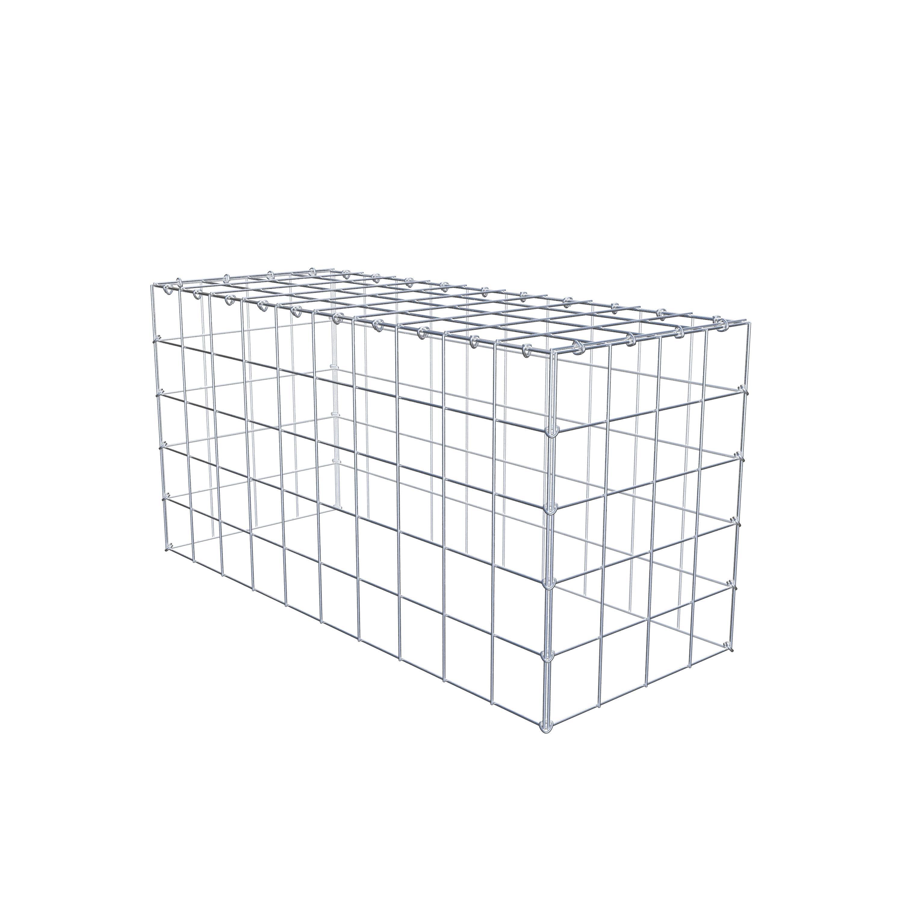 Monteret gabion type 3 100 cm x 50 cm x 40 cm (L x H x D), maskestørrelse 10 cm x 10 cm, C-ring