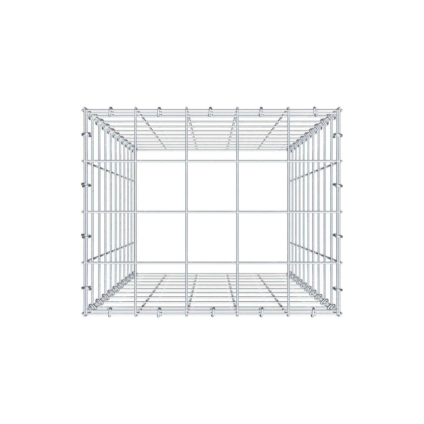 Mounted gabion type 3 100 cm x 50 cm x 40 cm (L x H x D), mesh size 10 cm x 10 cm, C-ring