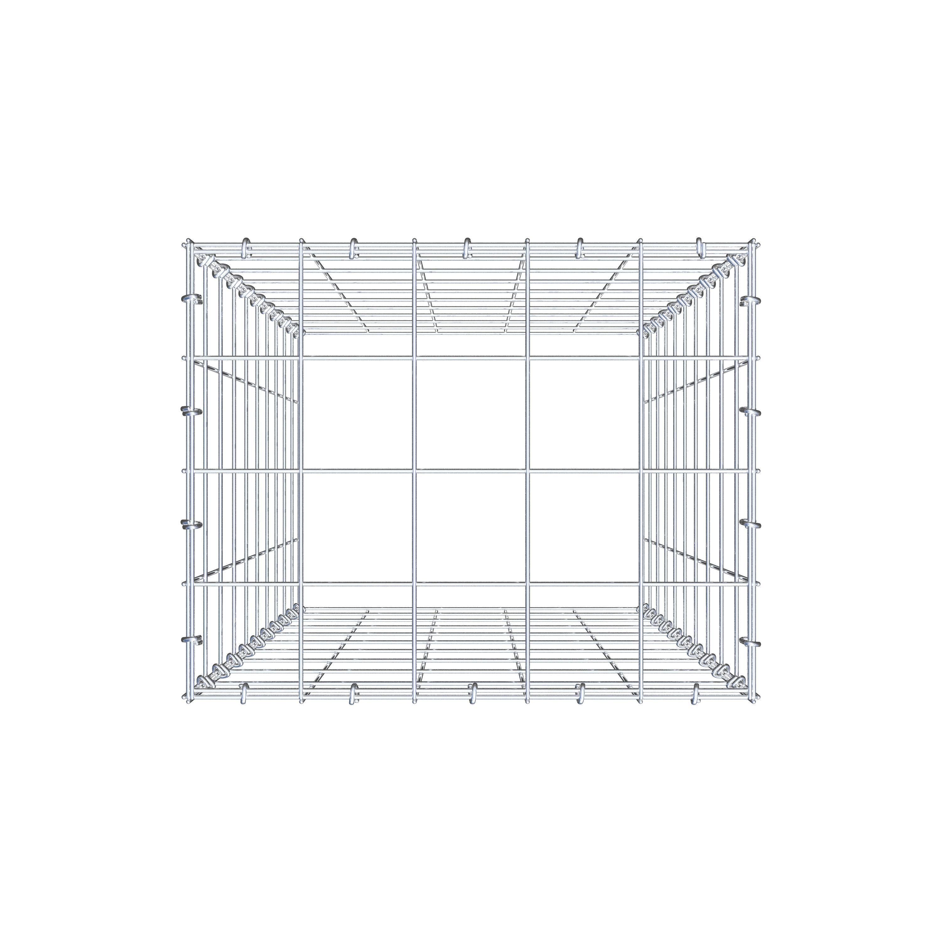 Gabbione aggiuntivo di tipo 3 100 cm x 50 cm x 40 cm (L x H x P), maglia 10 cm x 10 cm, anello a C