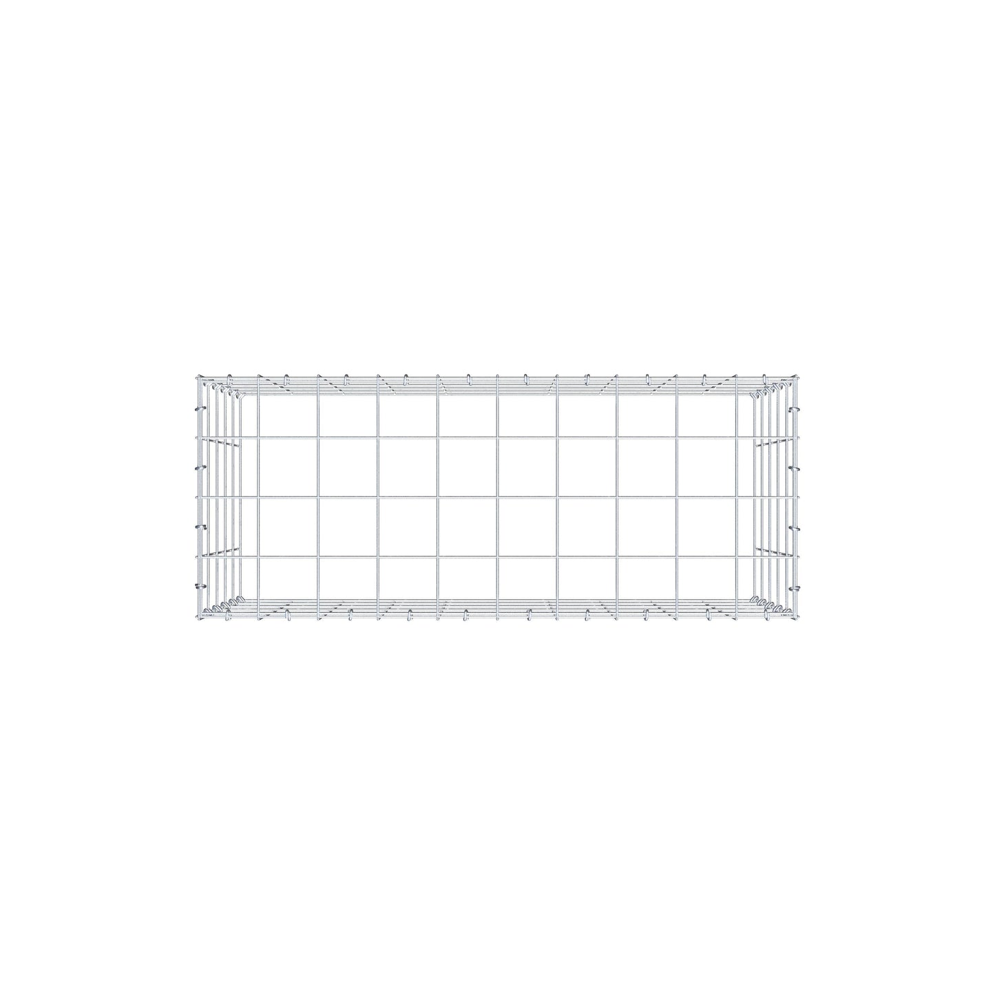 Mounted gabion type 3 100 cm x 50 cm x 40 cm (L x H x D), mesh size 10 cm x 10 cm, C-ring
