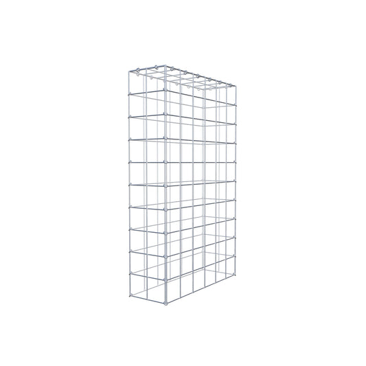 Typ 3 påbyggnadsgabion 100 cm x 60 cm x 20 cm (L x H x D), maskstorlek 10 cm x 10 cm, C-ring