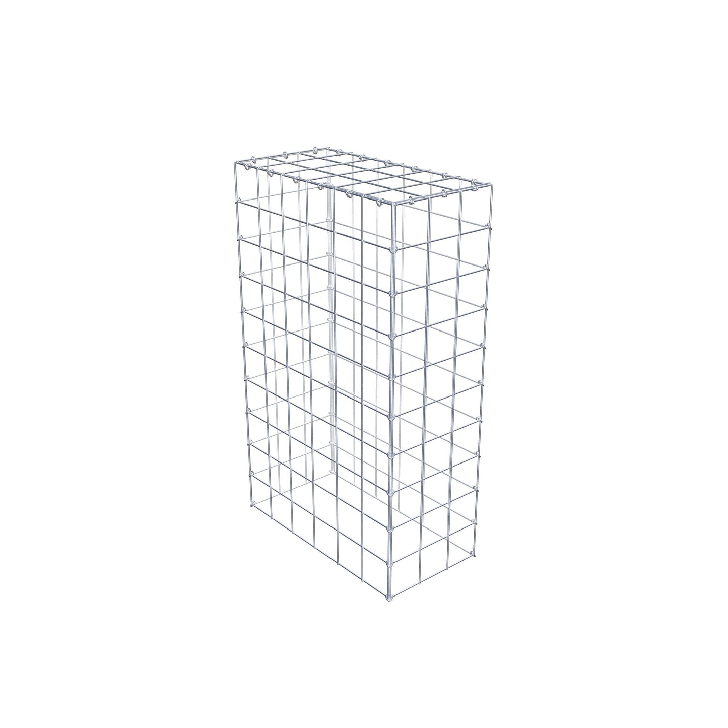 Mounted gabion type 3 100 cm x 60 cm x 30 cm (L x H x D), mesh size 10 cm x 10 cm, C-ring