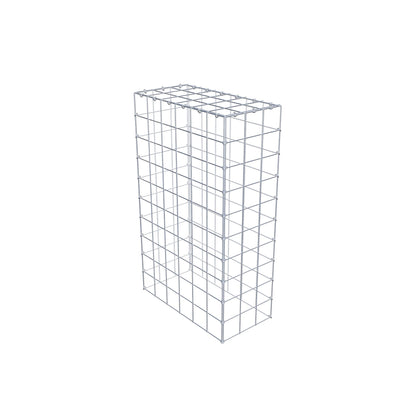 Mounted gabion type 3 100 cm x 60 cm x 30 cm (L x H x D), mesh size 10 cm x 10 cm, C-ring