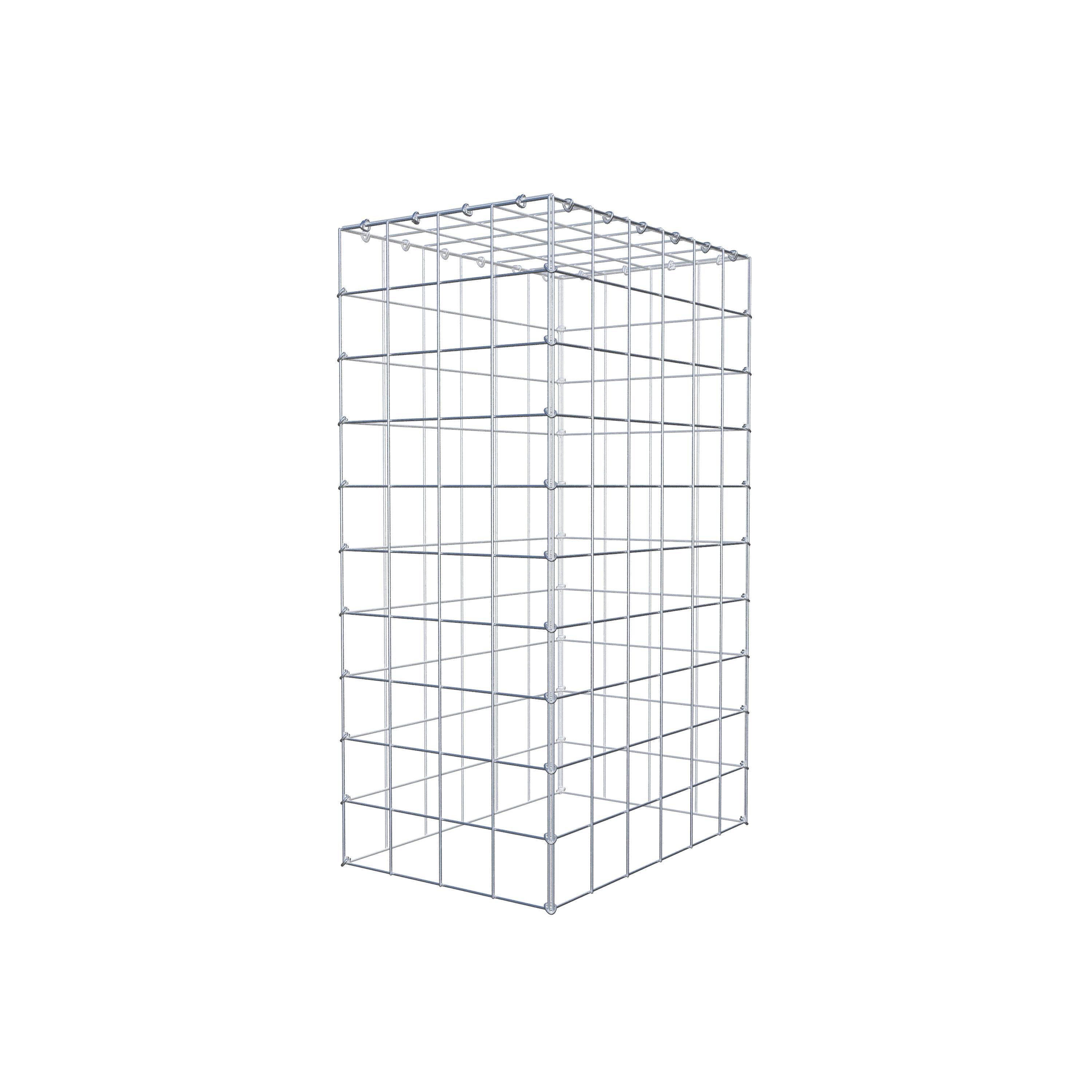 Mounted gabion type 3 100 cm x 60 cm x 40 cm (L x H x D), mesh size 10 cm x 10 cm, C-ring