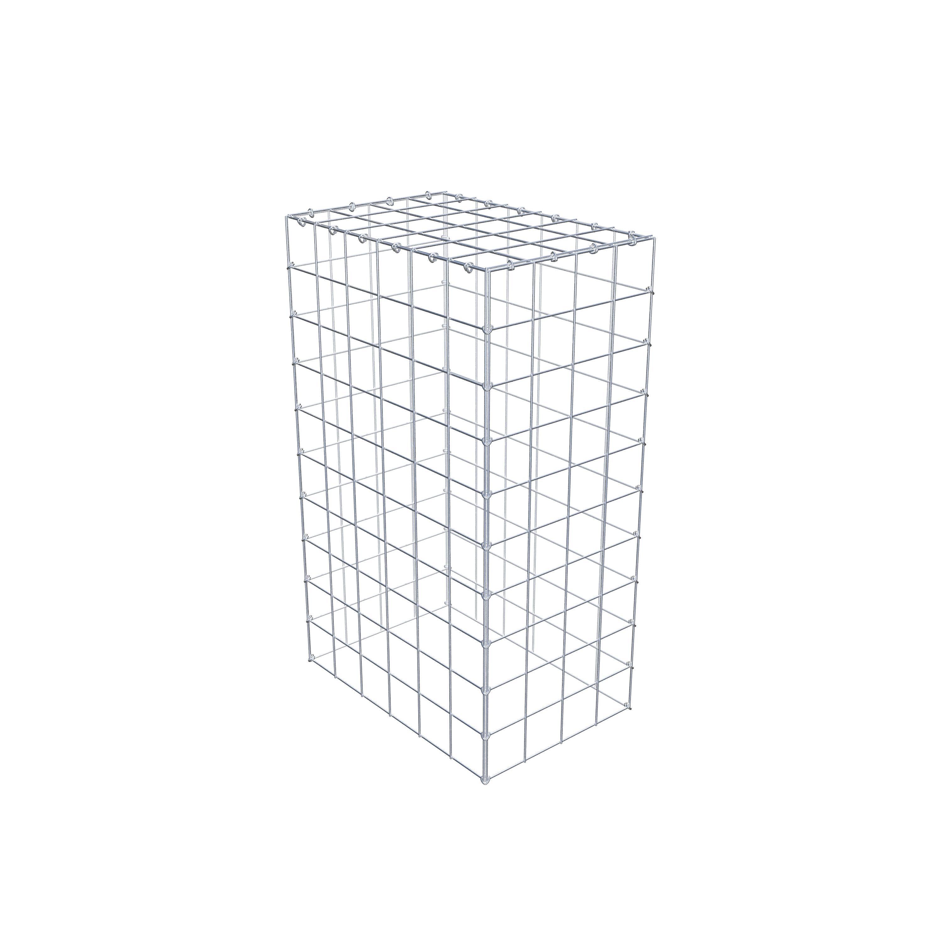 Mounted gabion type 3 100 cm x 60 cm x 40 cm (L x H x D), mesh size 10 cm x 10 cm, C-ring