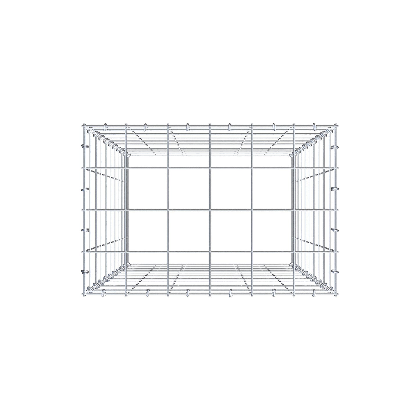 Anbaugabione Typ 3 100 cm x 60 cm x 40 cm (L x H x T), Maschenweite 10 cm x 10 cm, C-Ring