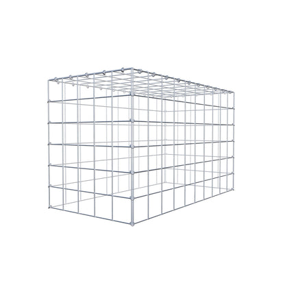 Mounted gabion type 3 100 cm x 60 cm x 50 cm (L x H x D), mesh size 10 cm x 10 cm, C-ring