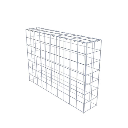 Typ 3 påbyggnadsgabion 100 cm x 70 cm x 20 cm (L x H x D), maskstorlek 10 cm x 10 cm, C-ring
