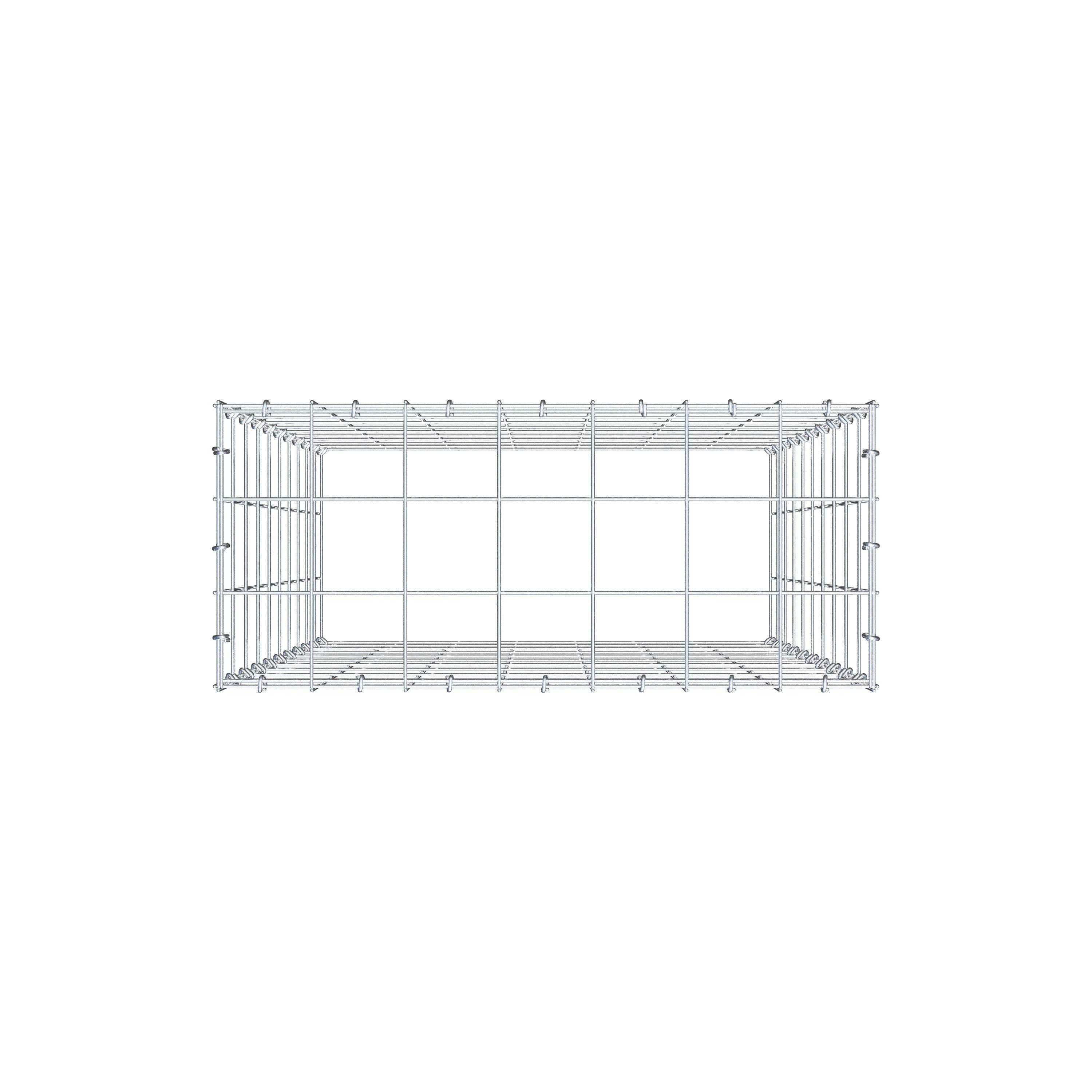 Anbaugabione Typ 3 100 cm x 70 cm x 30 cm (L x H x T), Maschenweite 10 cm x 10 cm, C-Ring