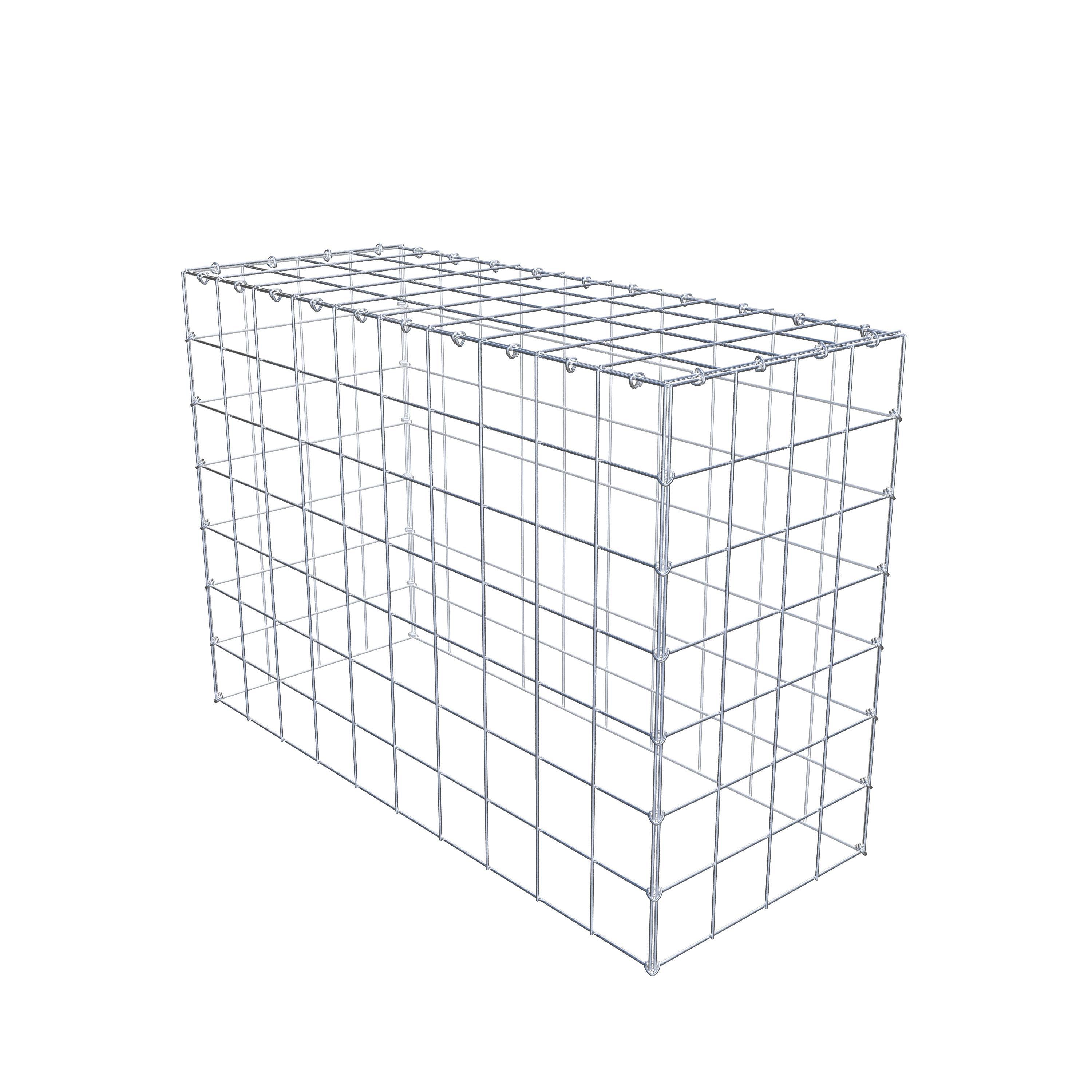 Mounted gabion type 3 100 cm x 70 cm x 40 cm (L x H x D), mesh size 10 cm x 10 cm, C-ring