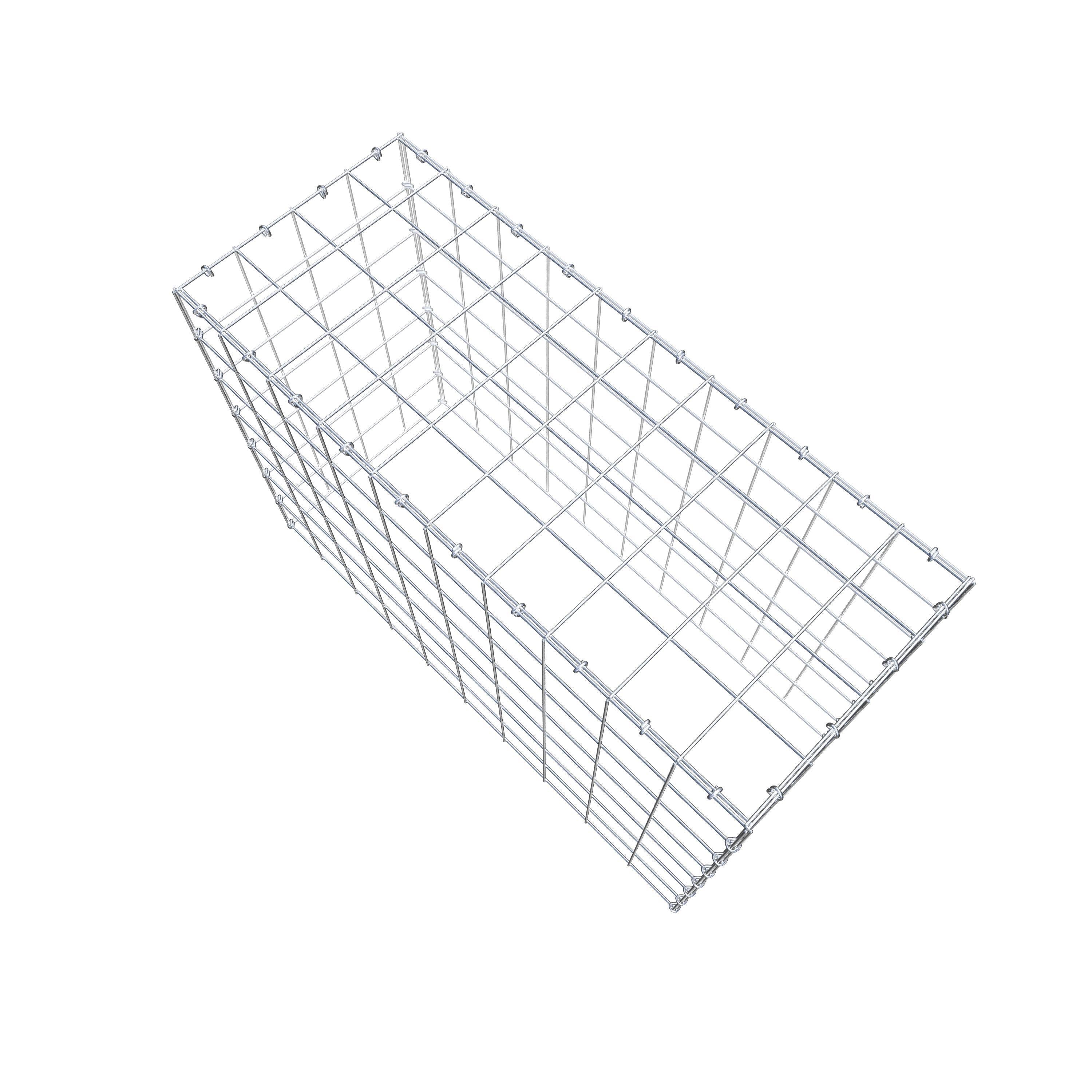 Mounted gabion type 3 100 cm x 70 cm x 40 cm (L x H x D), mesh size 10 cm x 10 cm, C-ring