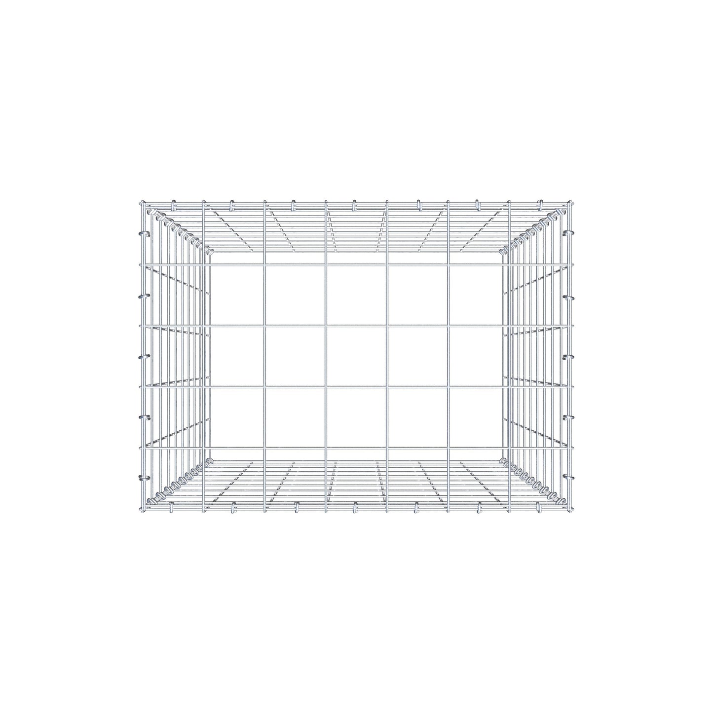 Anbaugabione Typ 3 100 cm x 70 cm x 50 cm (L x H x T), Maschenweite 10 cm x 10 cm, C-Ring