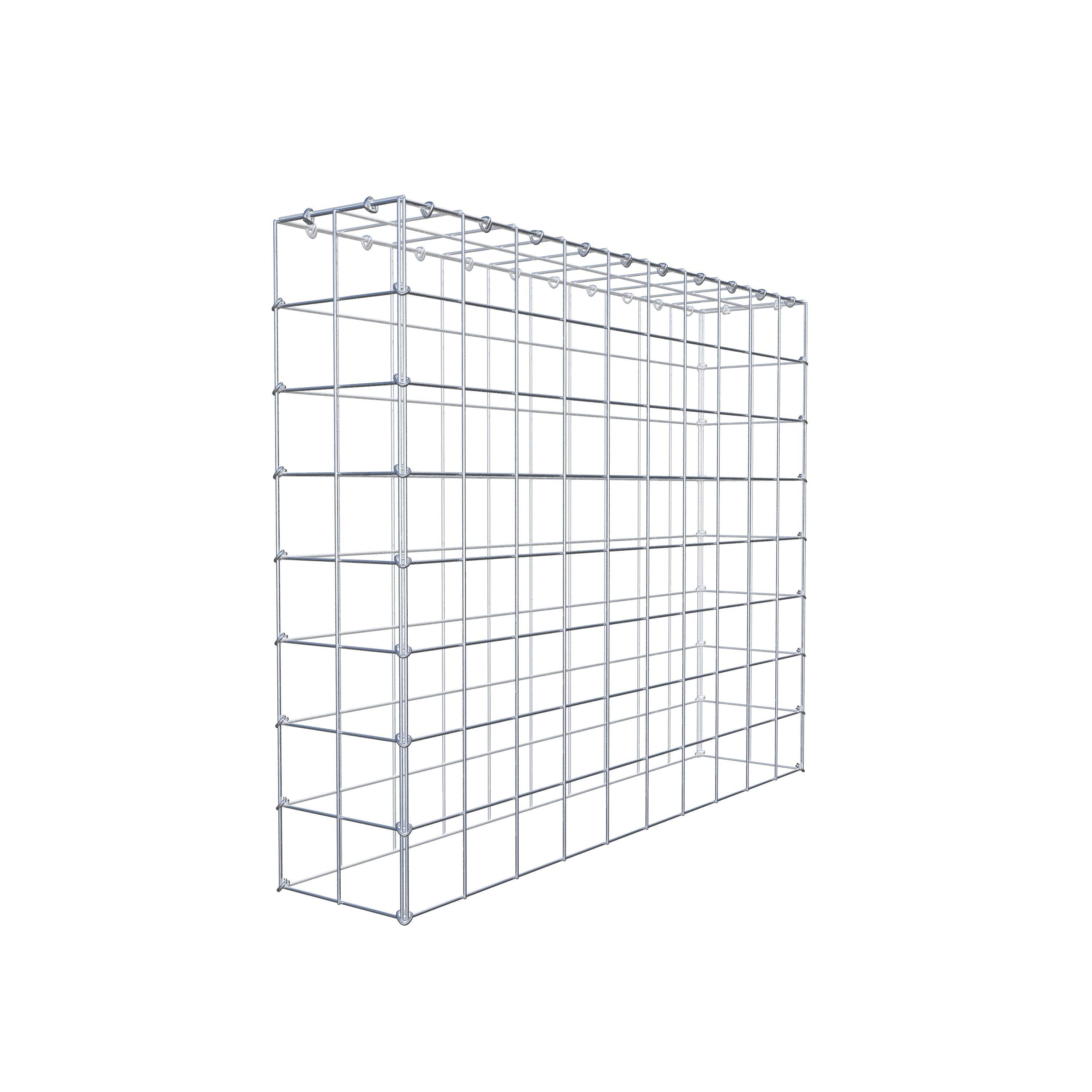 Monteret gabion type 3 100 cm x 80 cm x 20 cm (L x H x D), maskestørrelse 10 cm x 10 cm, C-ring