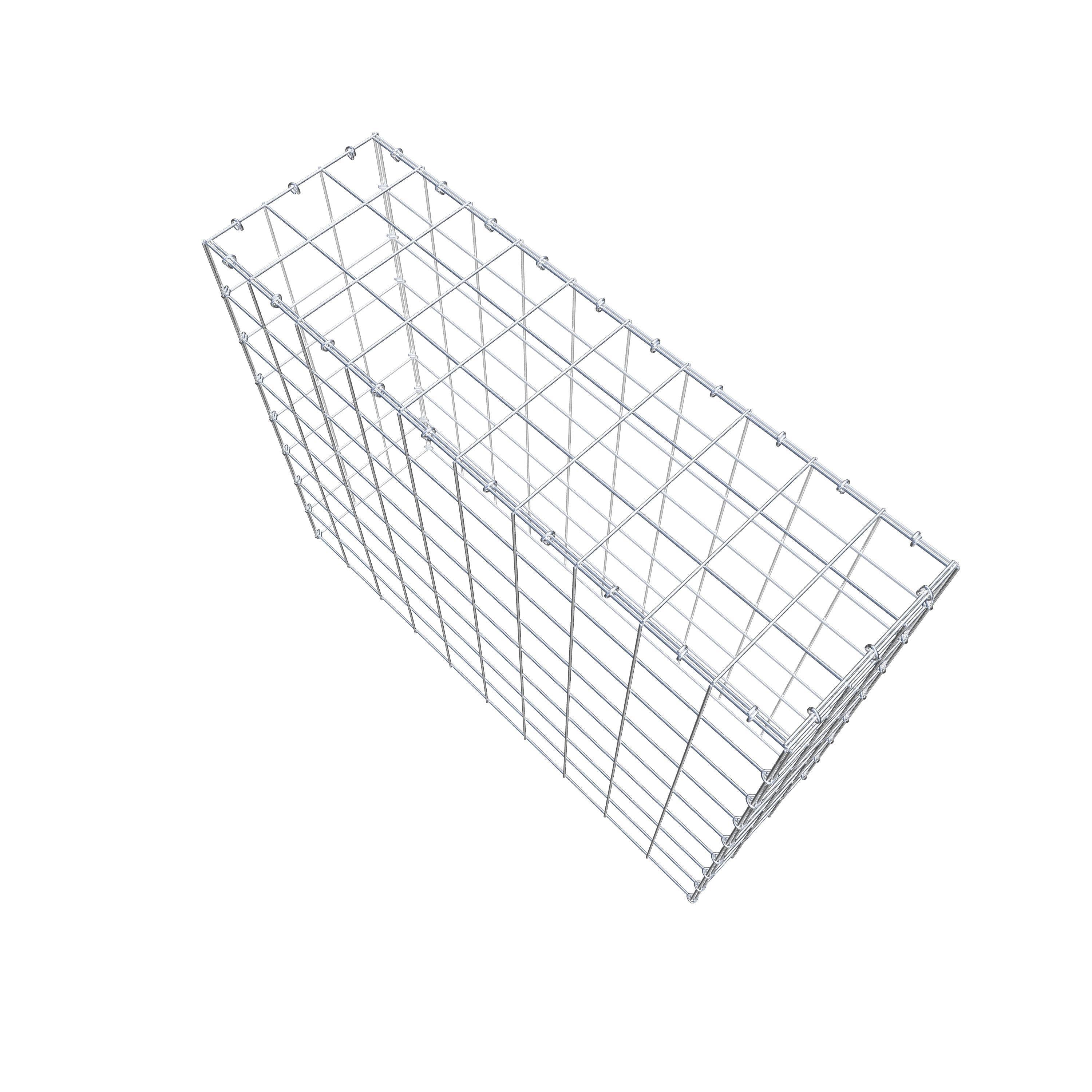 Mounted gabion type 3 100 cm x 80 cm x 30 cm (L x H x D), mesh size 10 cm x 10 cm, C-ring